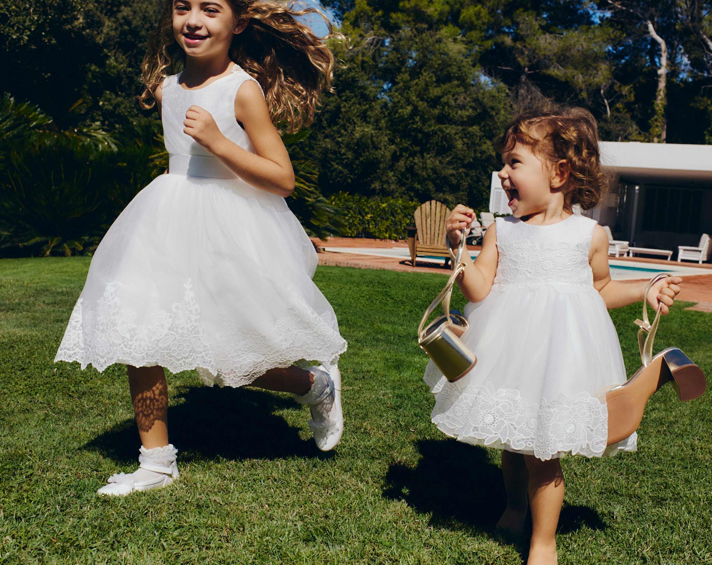 Girl dress with combined structure Aloe | Abel & Lula ® Girl dress with combined structure Aloe | Abel & Lula ®