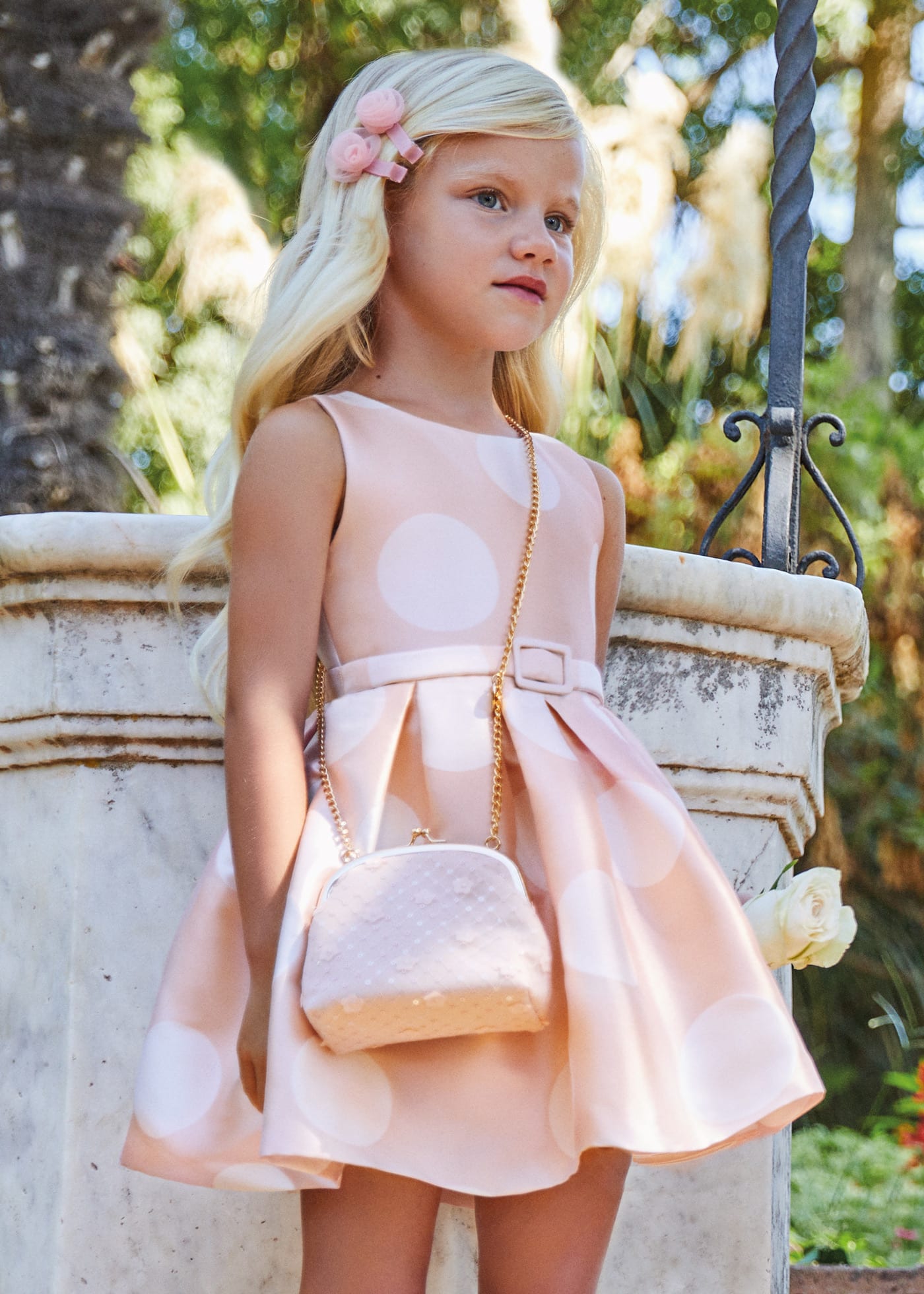 Vestido mikado lunares niña Vestido mikado lunares niña