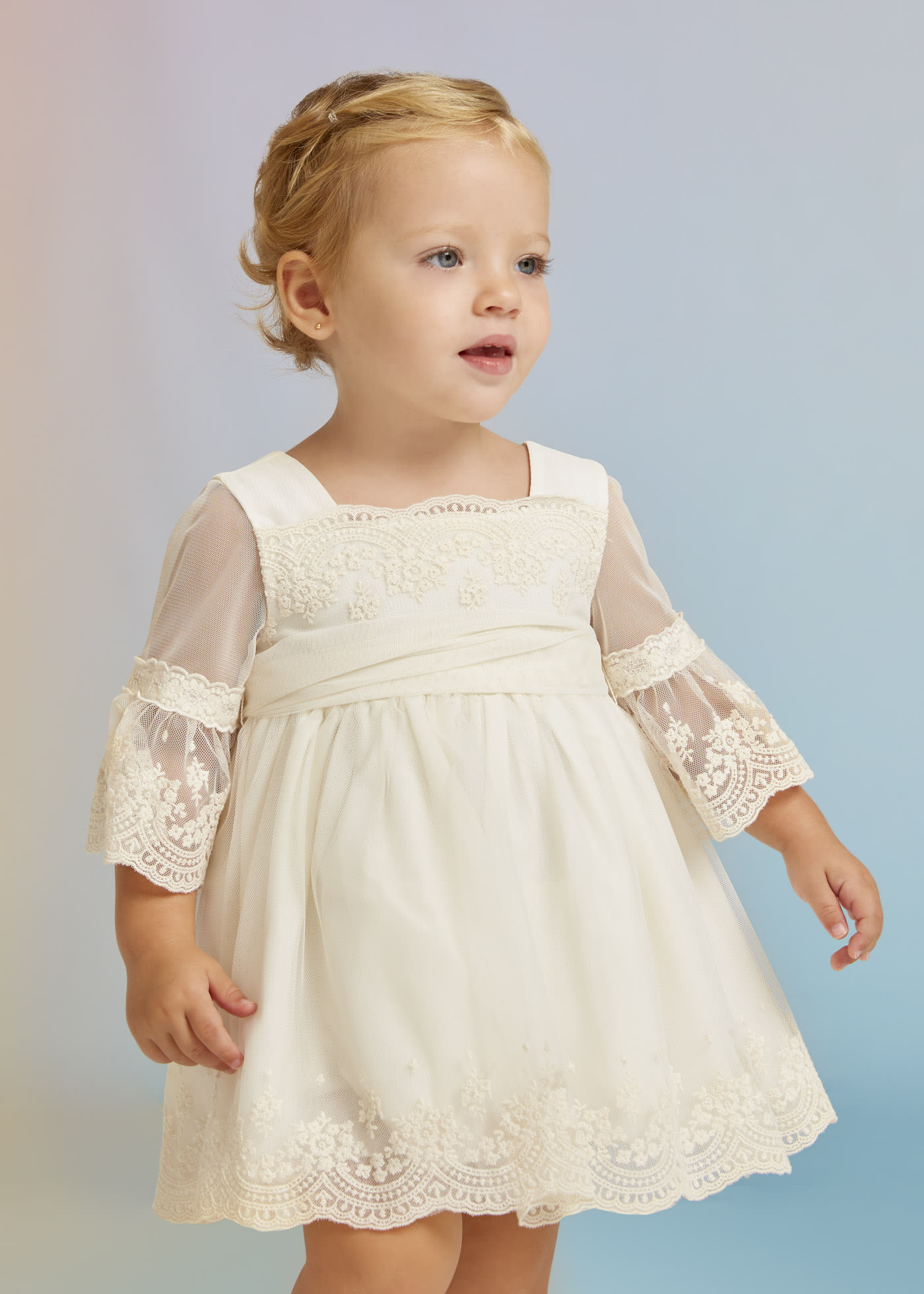 Tulle embroidered dress baby