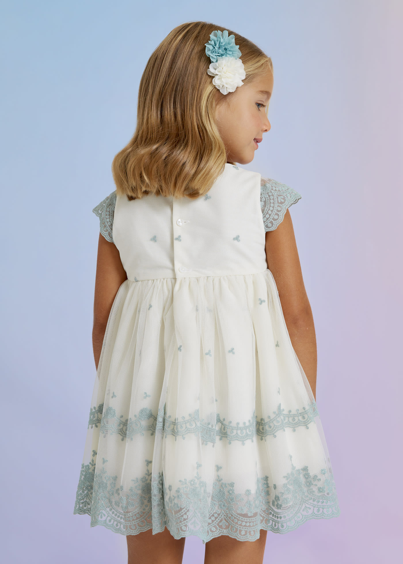 Tulle embroidered dress girl