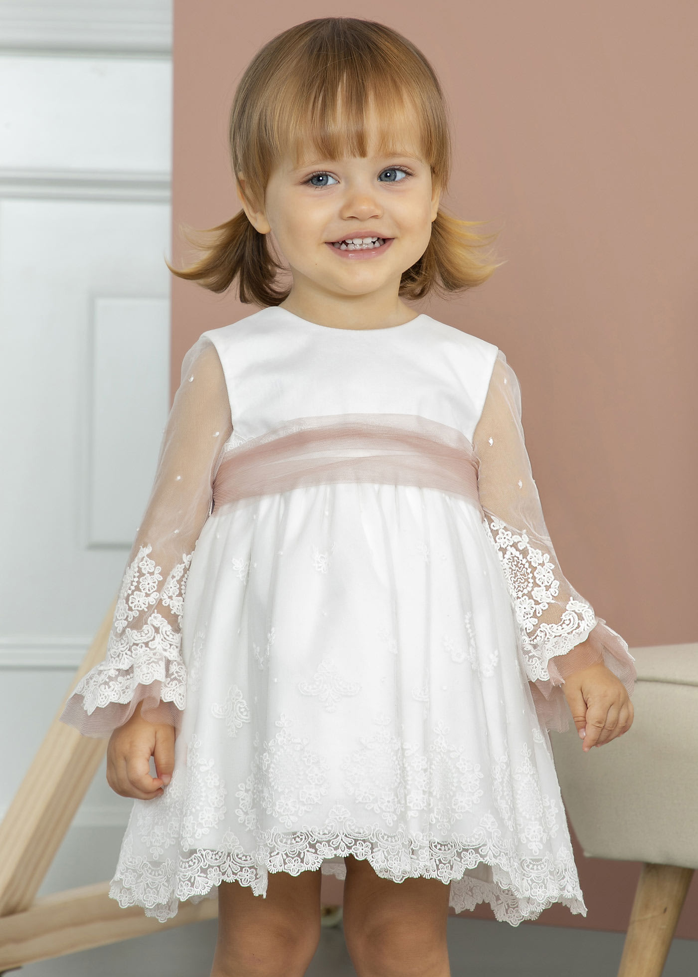 Baby embroidered tulle dress