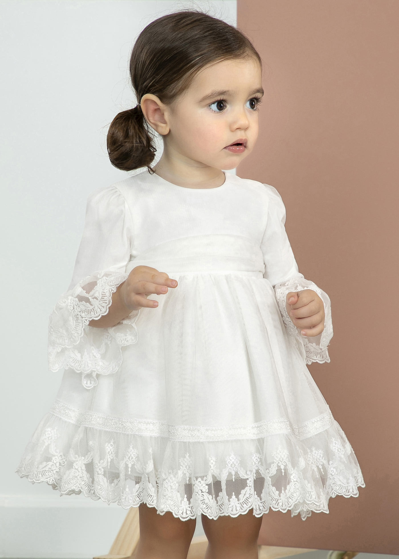 Baby embroidered tulle dress