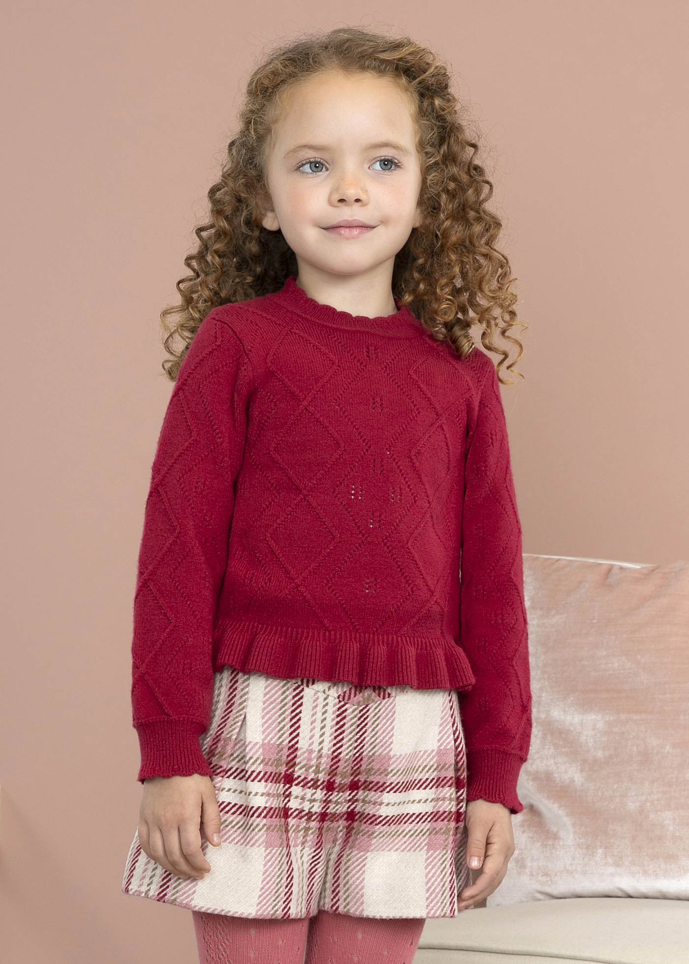 Girl tricot structured jumper