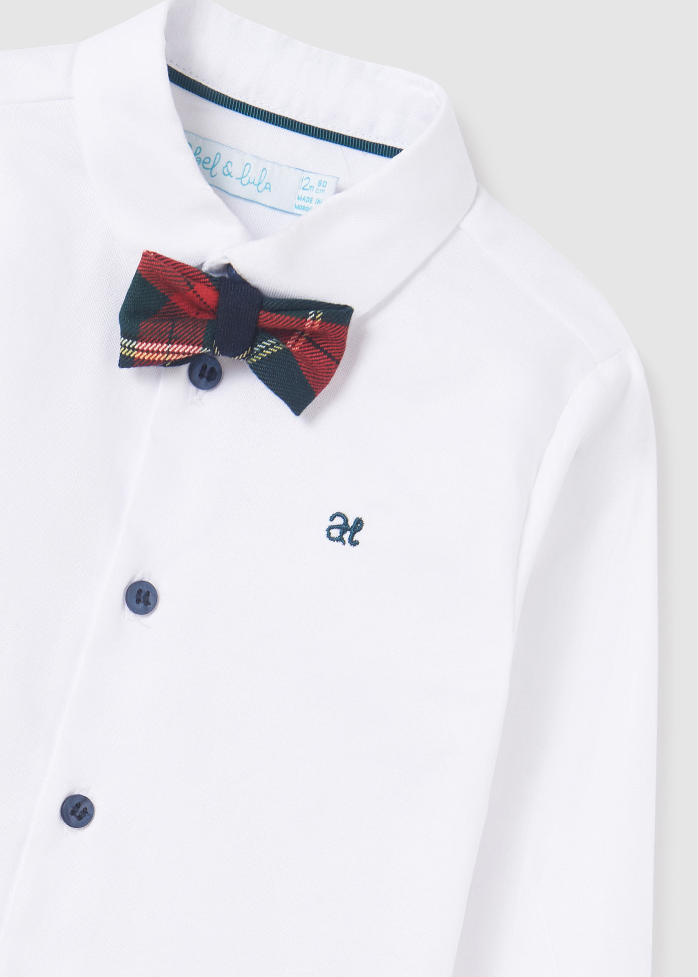 Baby shirt with bow tie