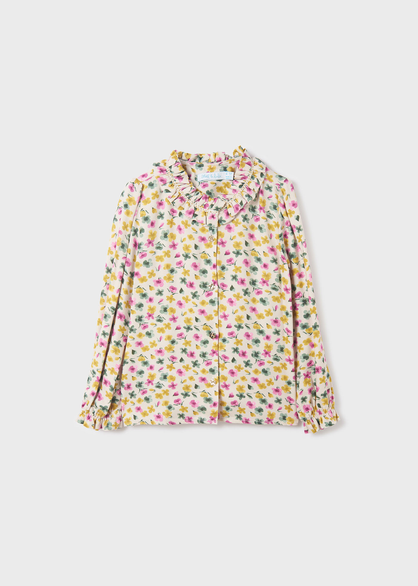 Girl viyella print blouse