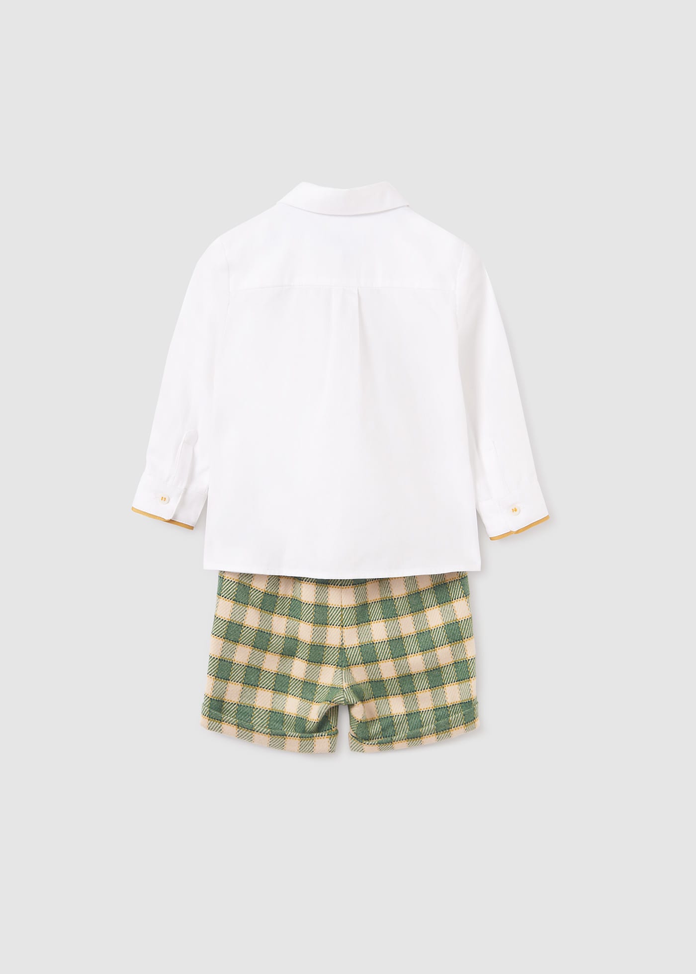 Baby set with check shorts