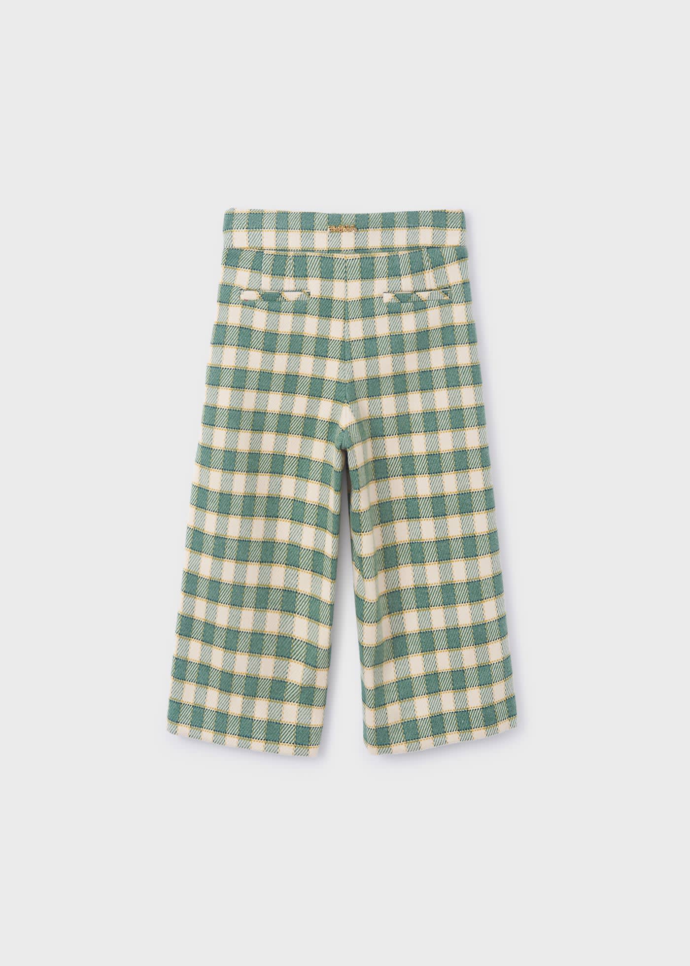 Girl check culotte trousers