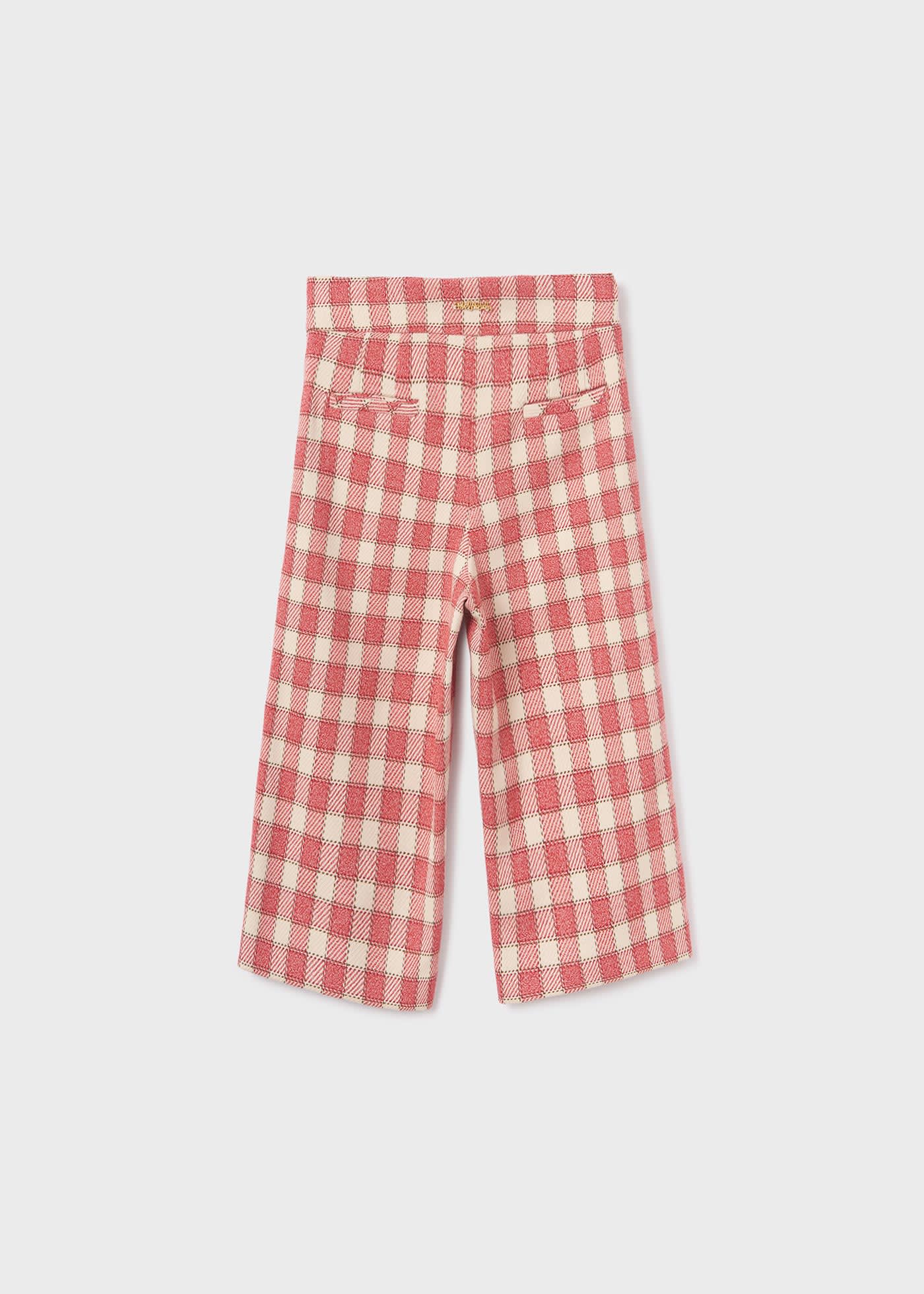 Girl check culotte trousers
