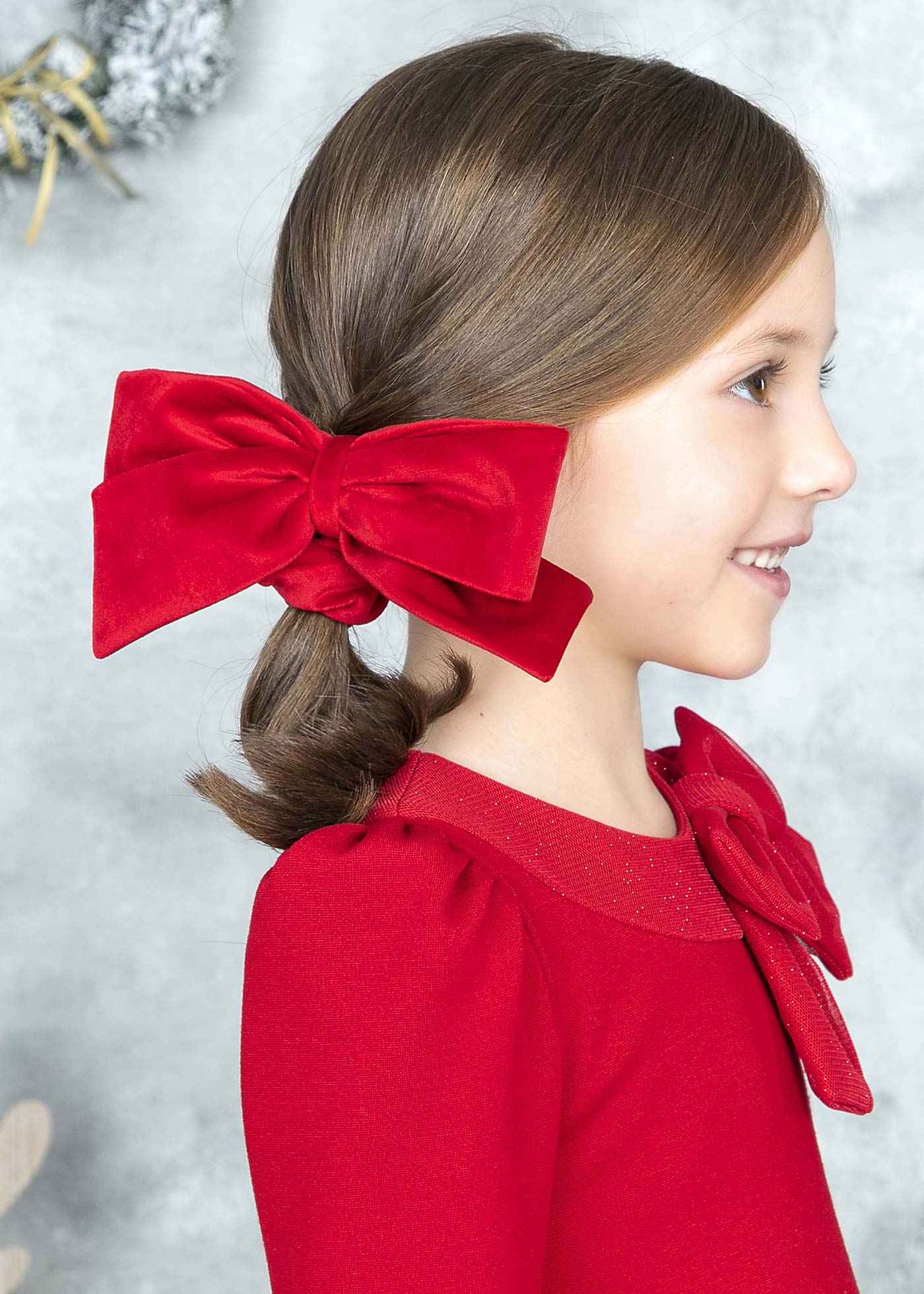 Abel & Lula Girls Red Bow Hair Clip