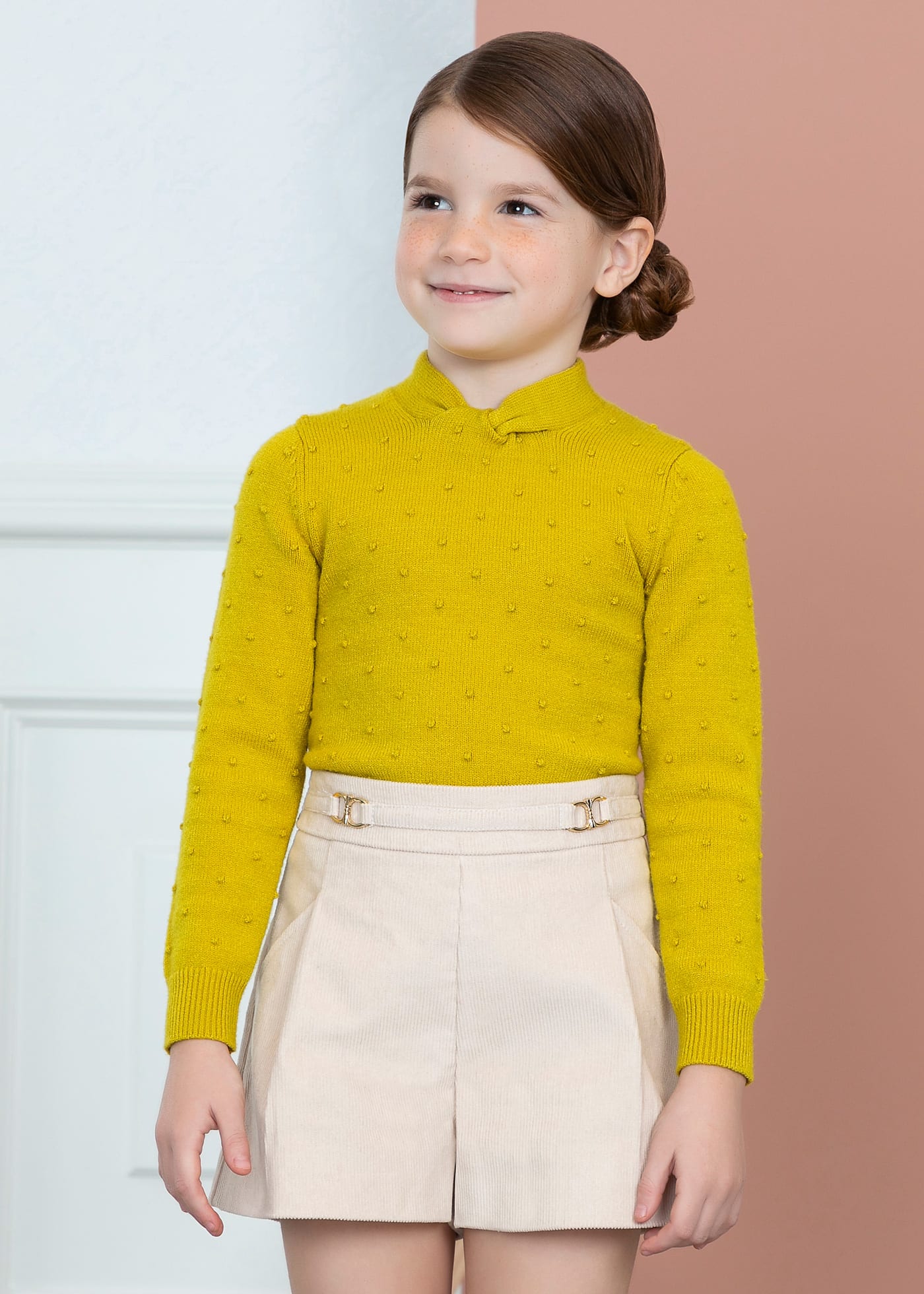 Baby girl polo outlet neck jumper