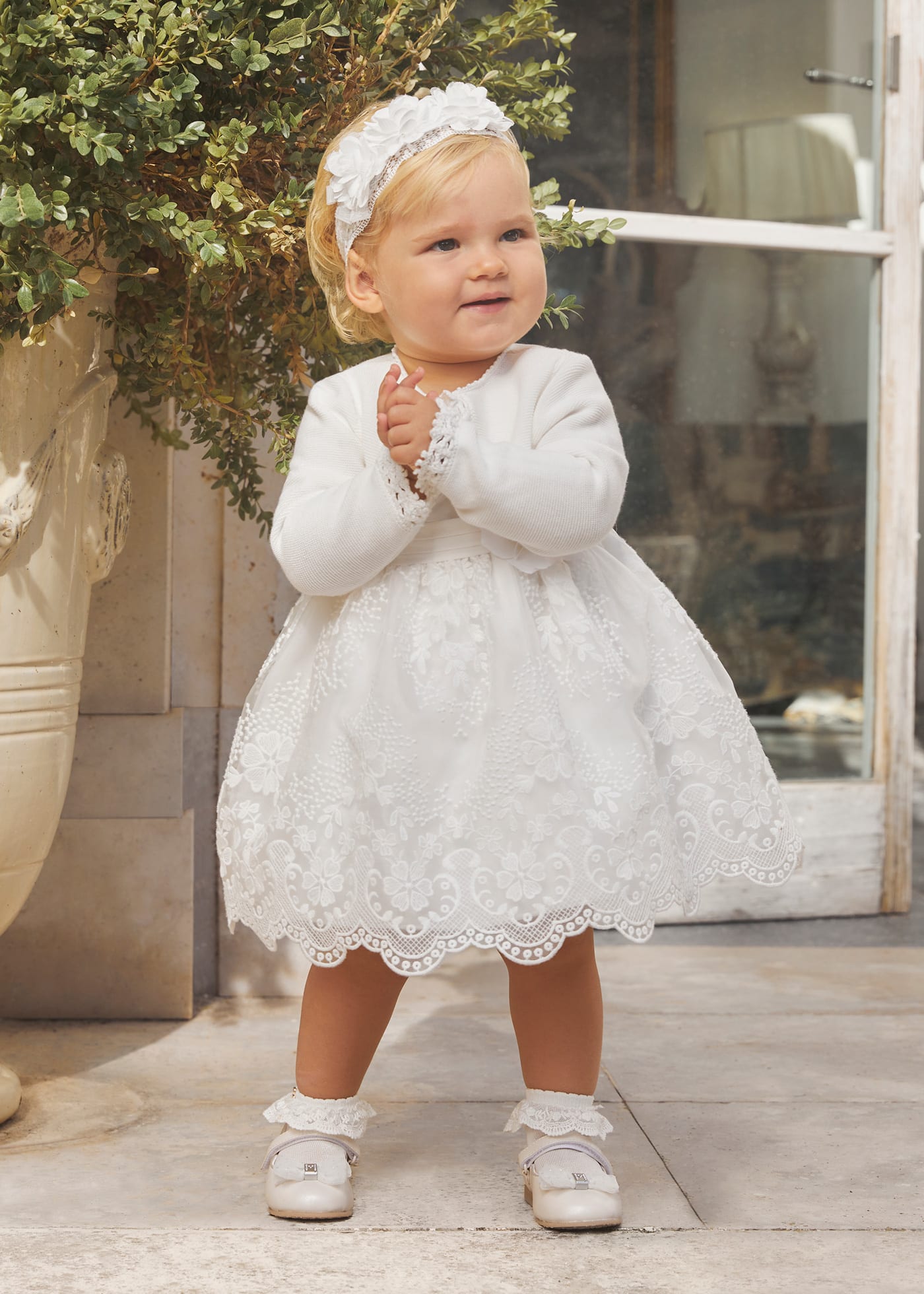 Baby embroidered organza dress