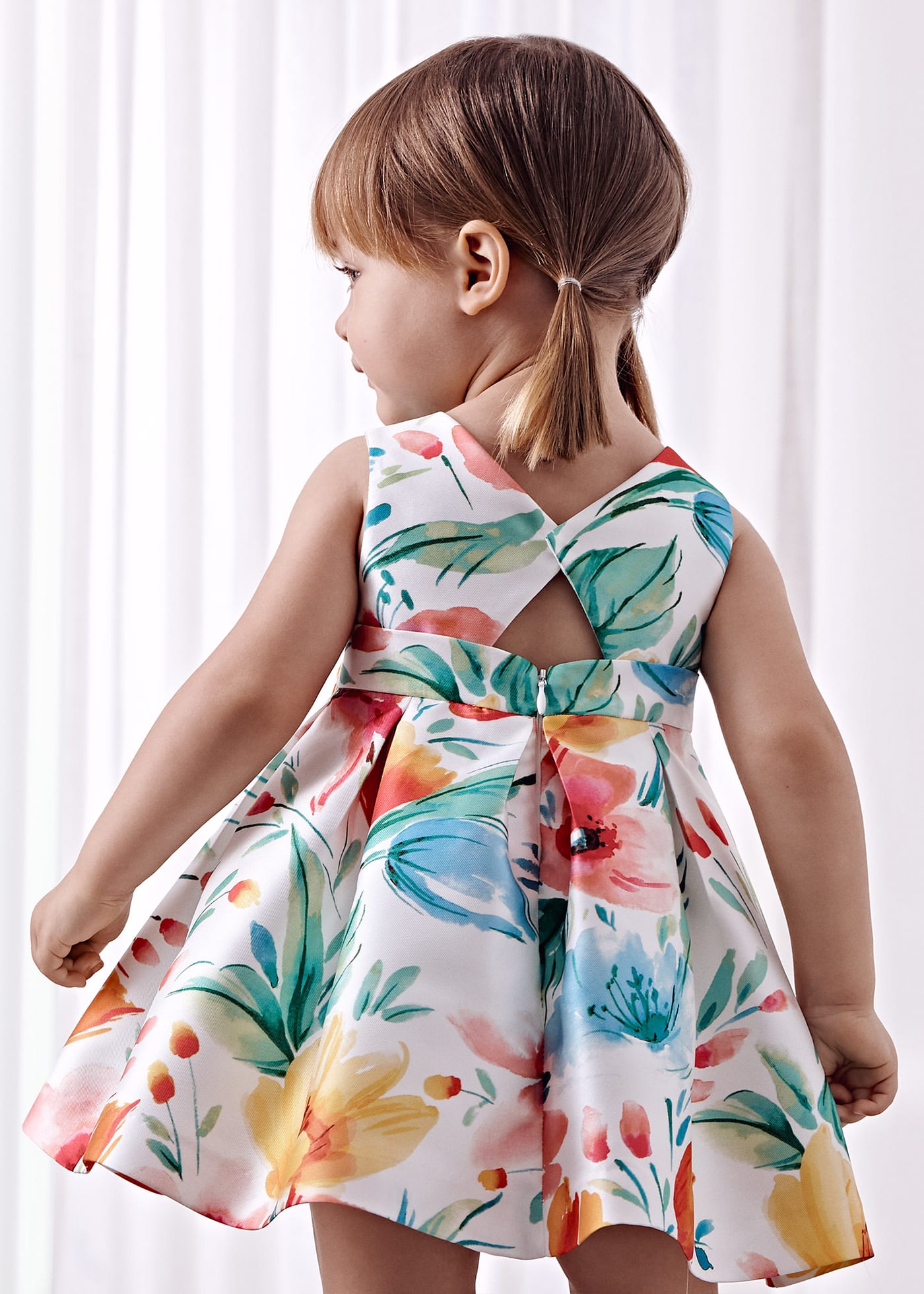 Baby printed mikado dress