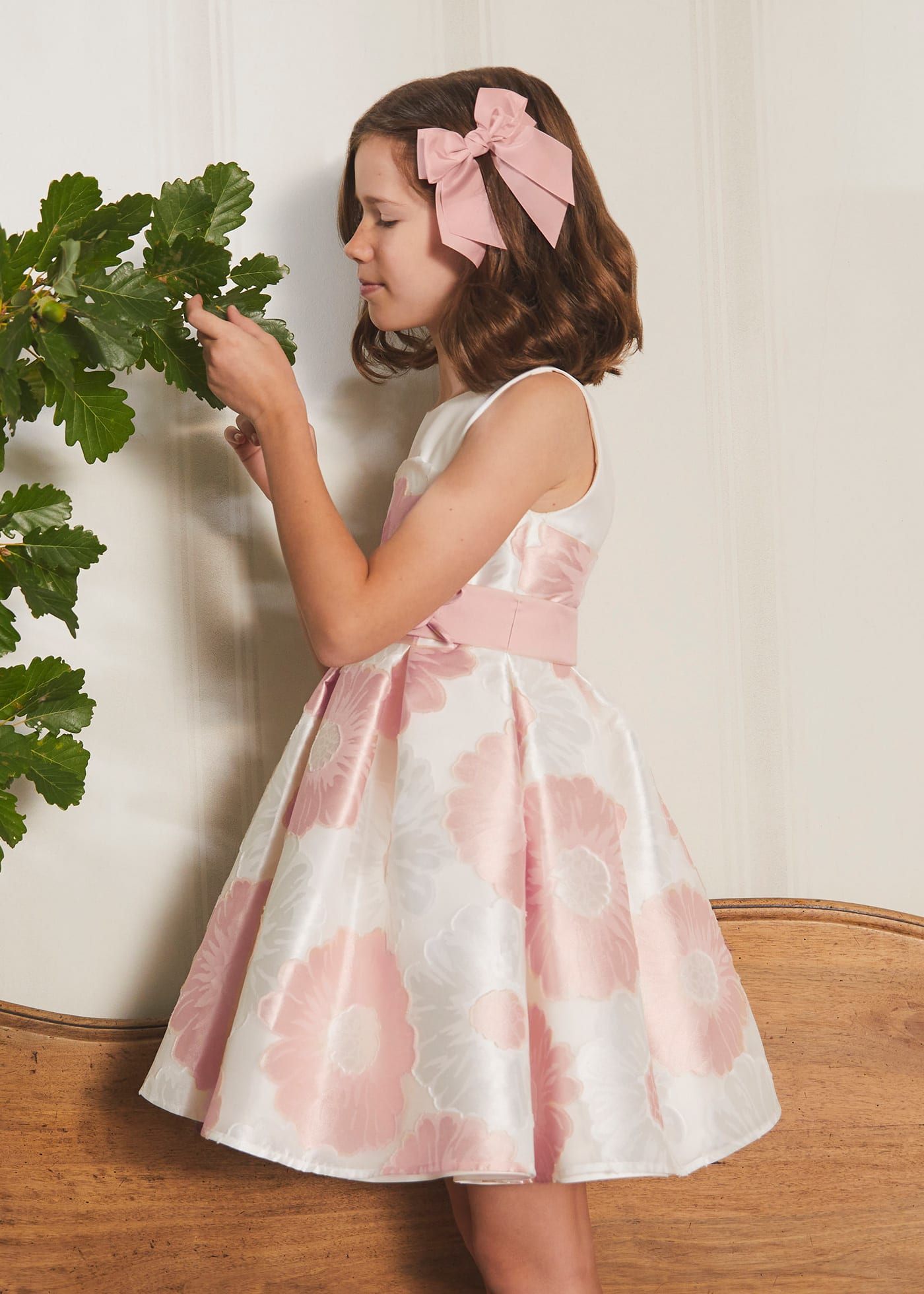 Abito a fiori fil coupé bambina