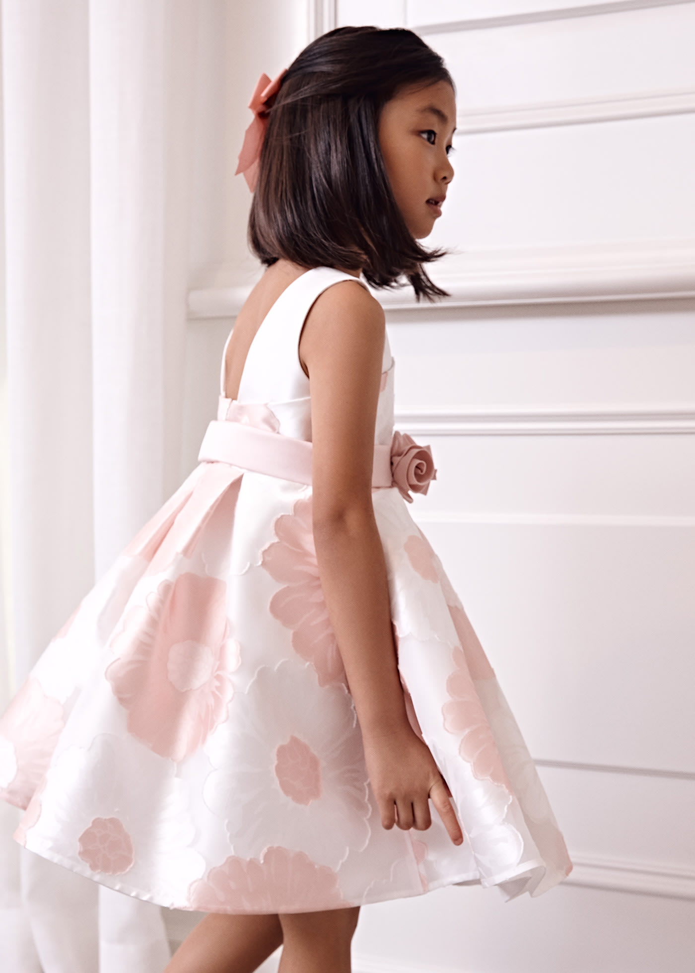Abito a fiori fil coupé bambina