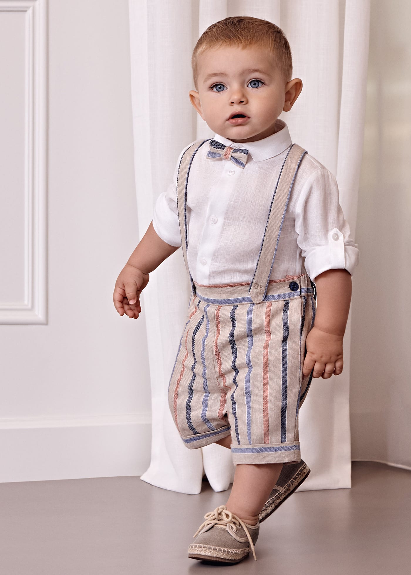Baby Shirt and Striped Shorts Set
