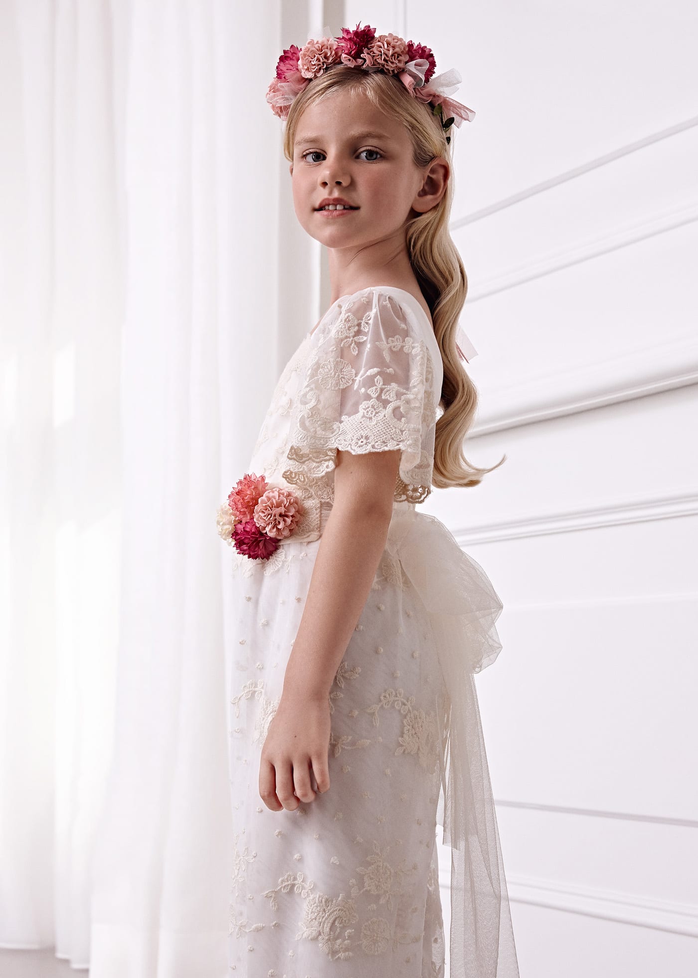 Tuta tulle ricamato bambina