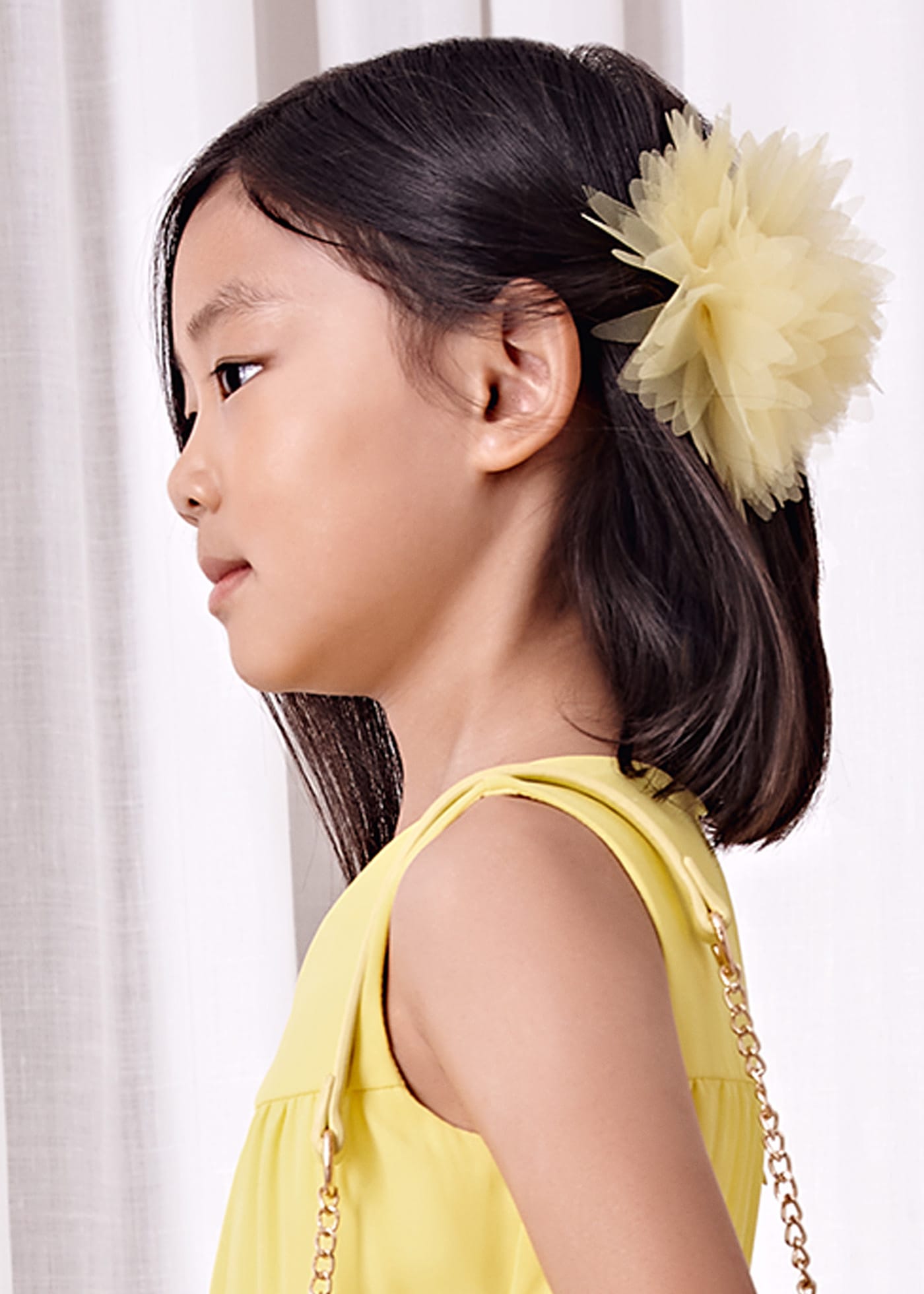 Girl organza flower hair clip