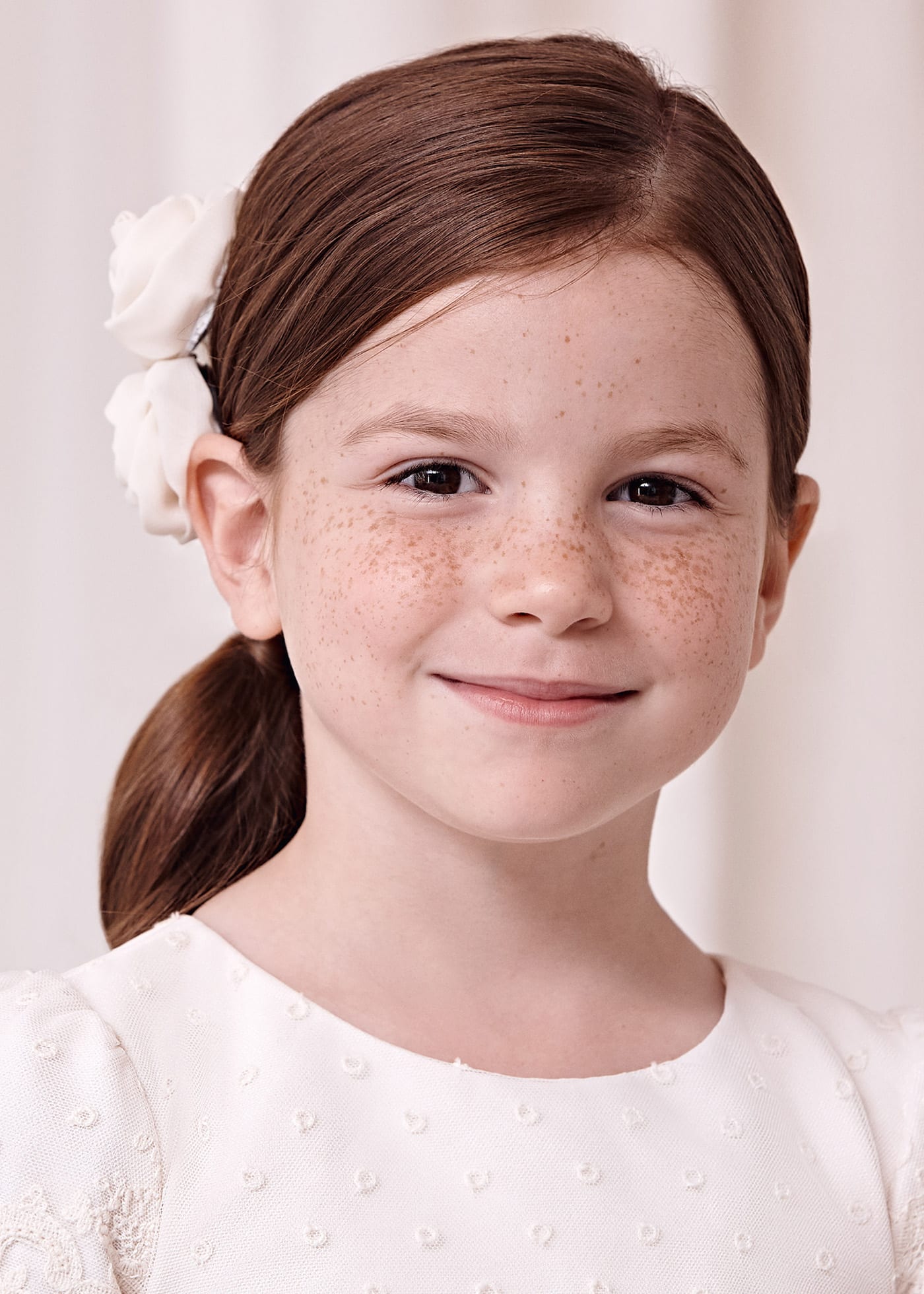 Set due fermagli fiori chiffon bambina