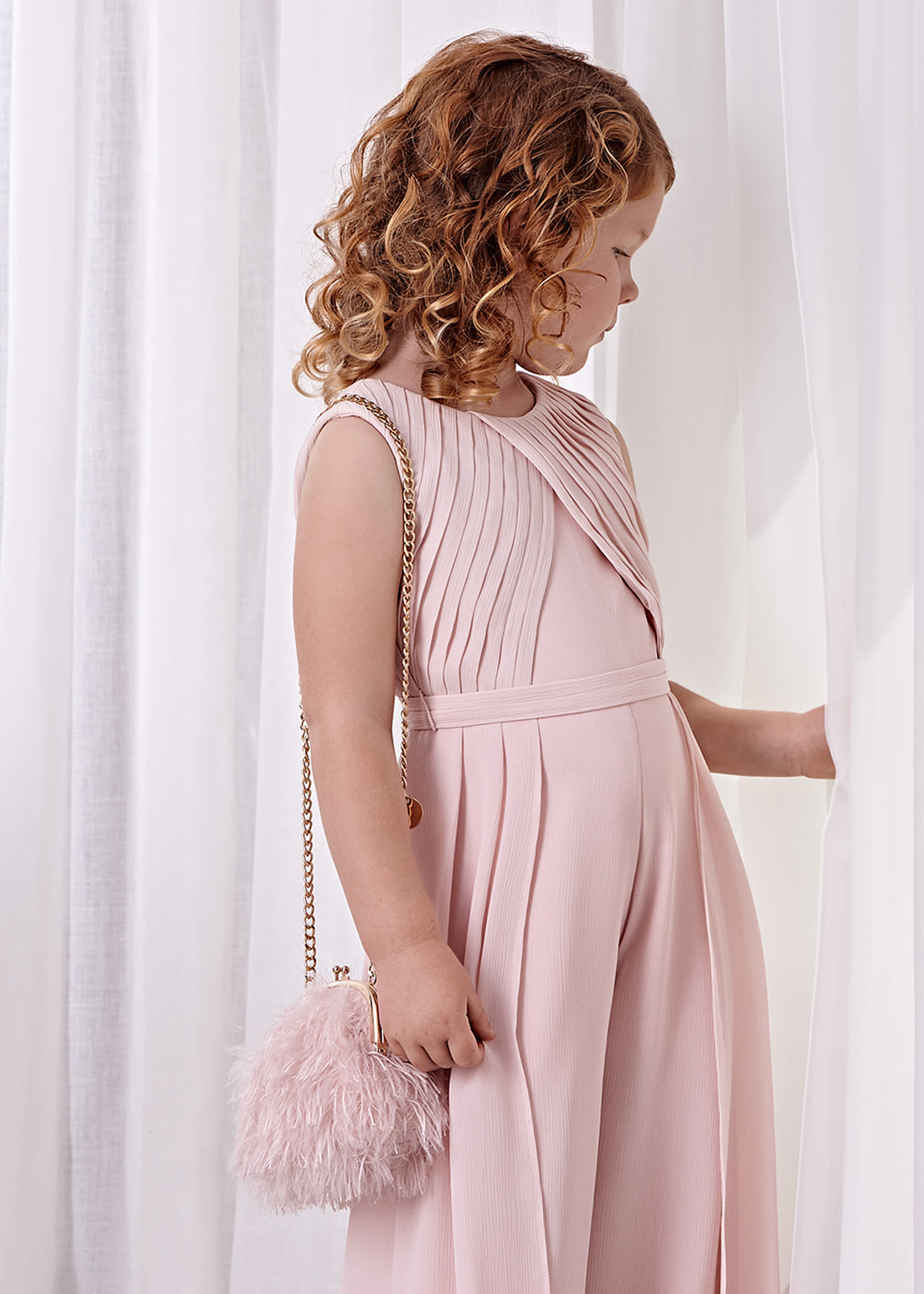 Bolso plumas niña