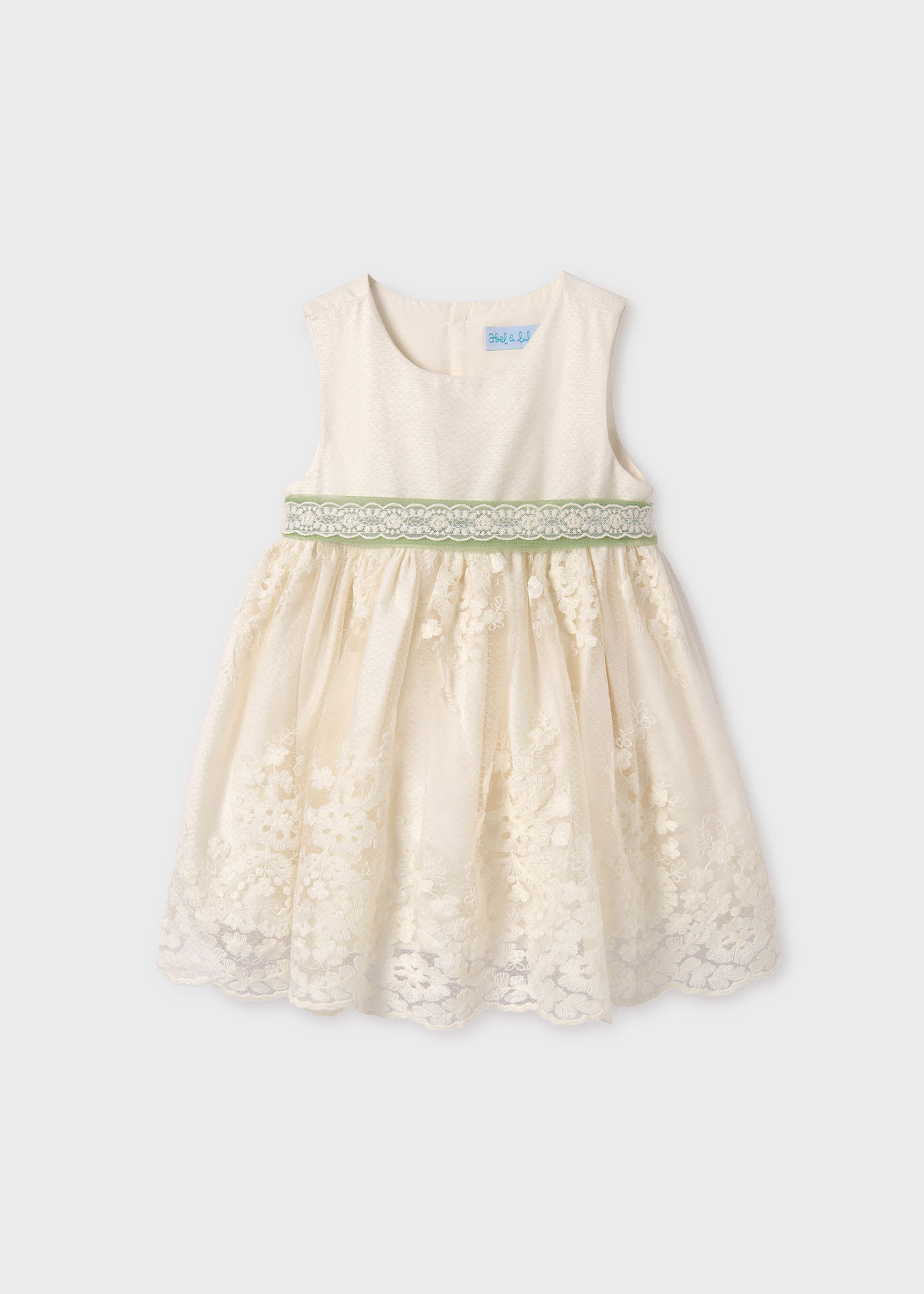 Baby Tulle Jacquard Embroidered Dress
