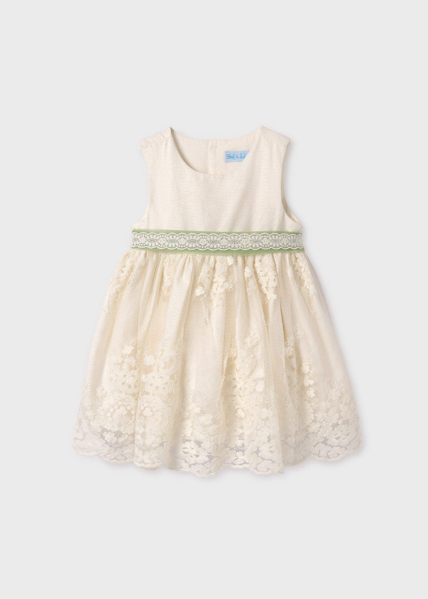 Baby tulle jacquard embroidered dress