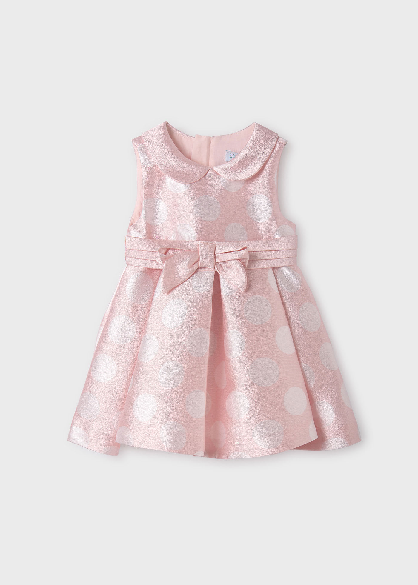 Vestido jacquard lunares bebé