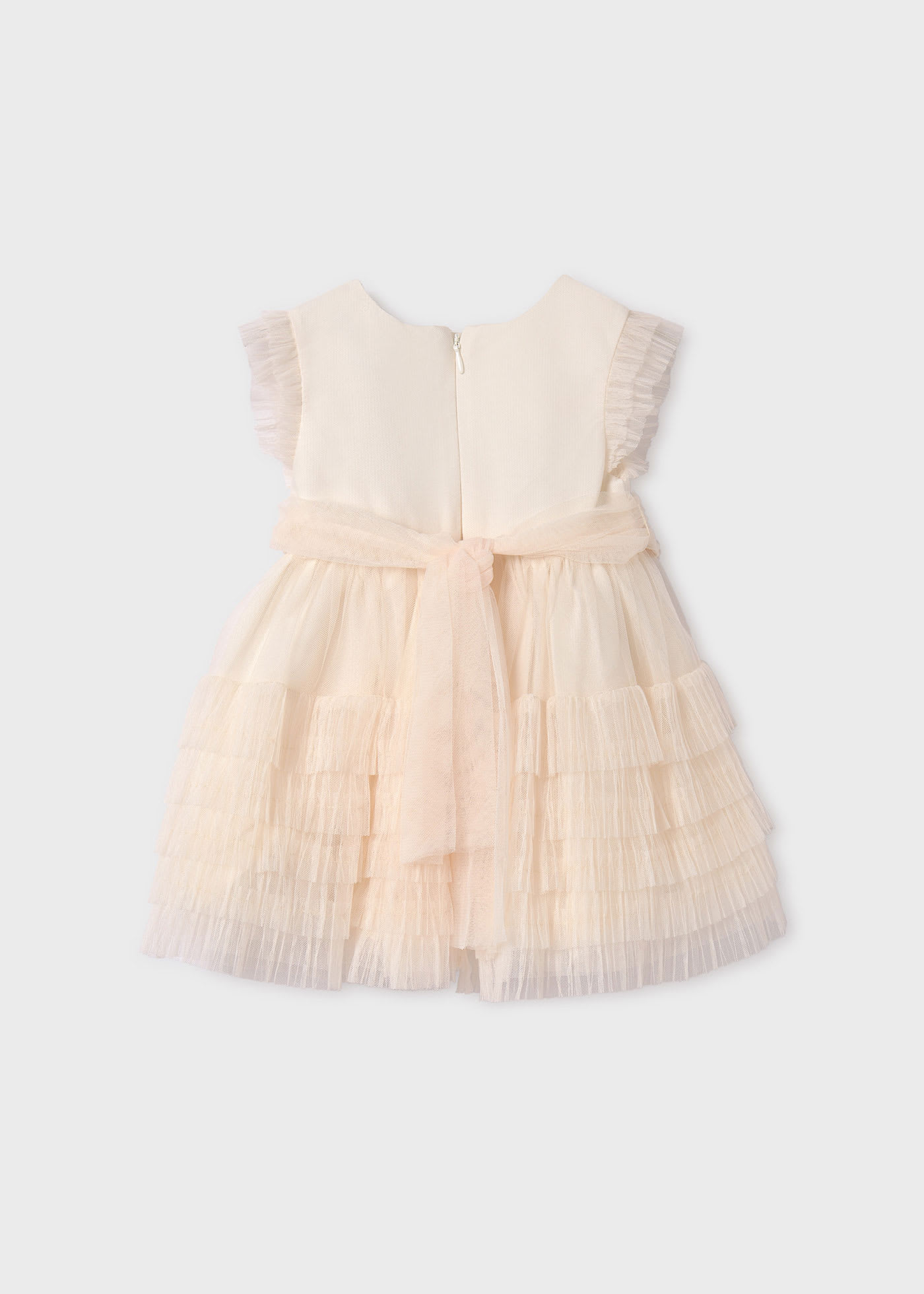 Sukienka tiulowa z plisowaną falbaną dla niemowlęcia