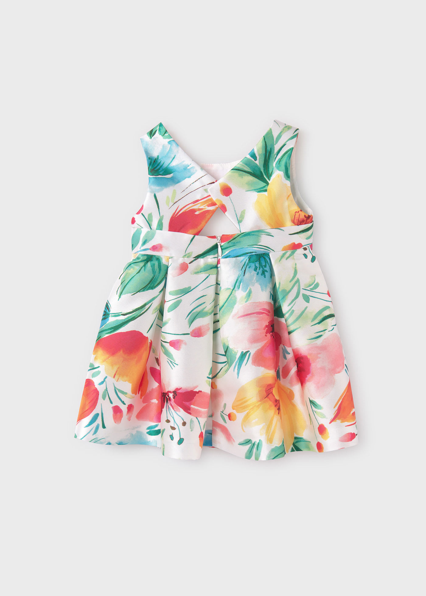 Baby printed mikado dress Turquoise | Abel & Lula ®