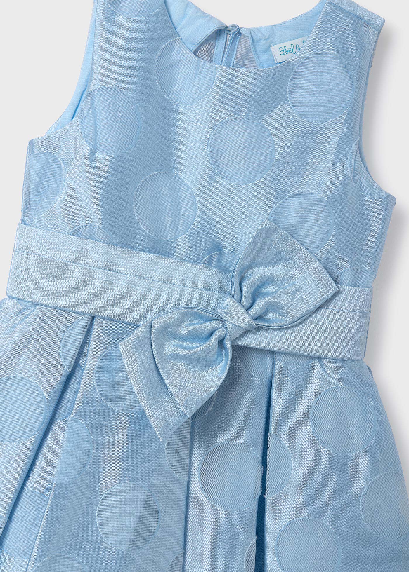 Robe à pois avec ceinture fille