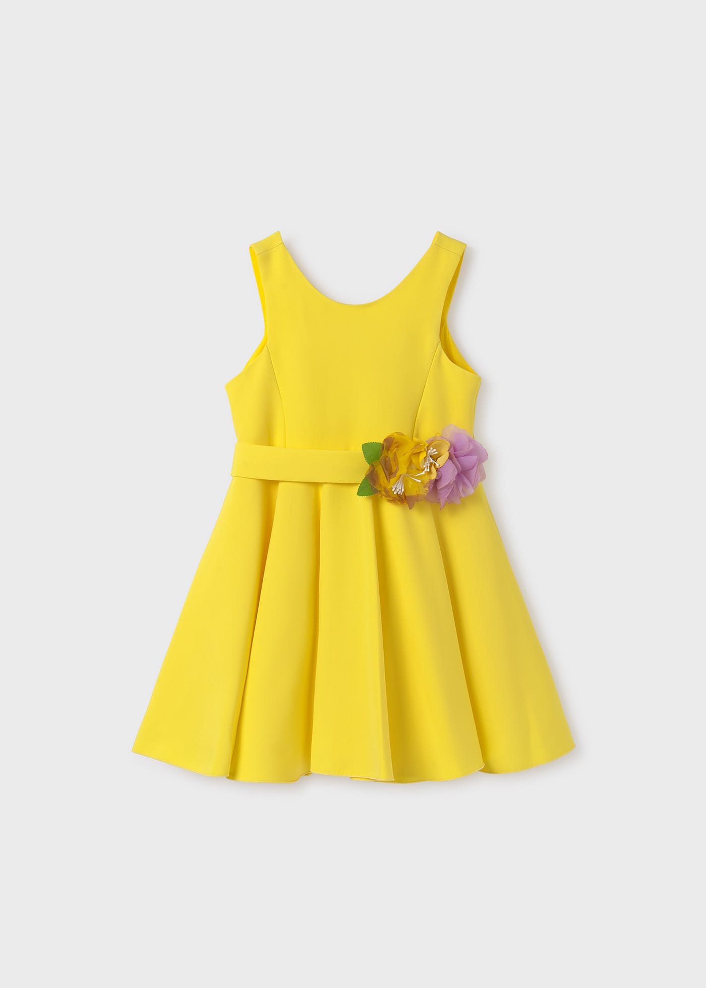 Robe en crêpe à motifs floraux pour fille