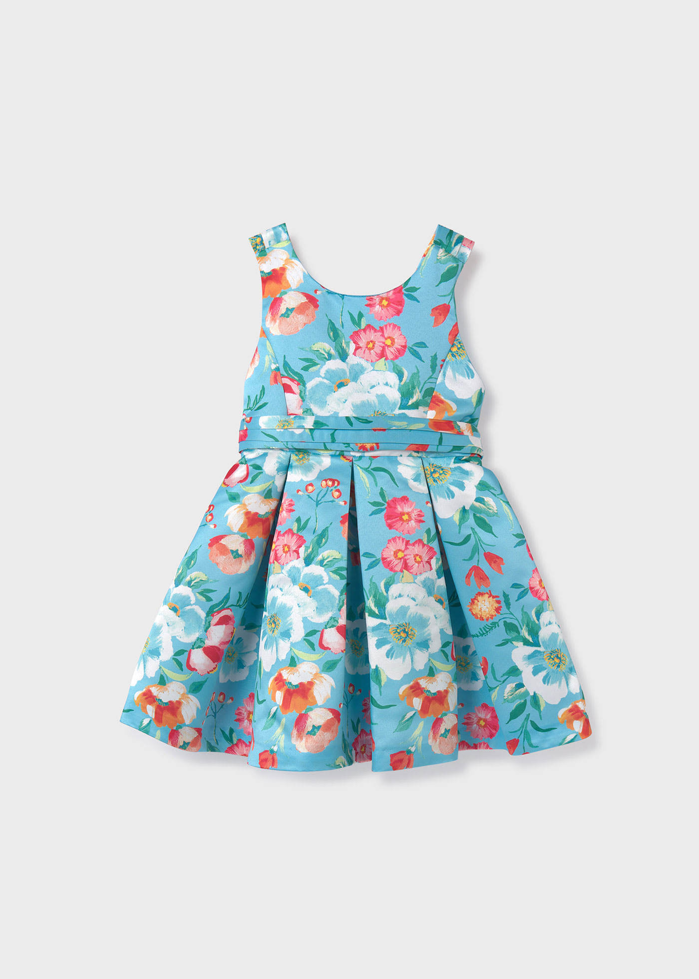 Girl printed sateen dress