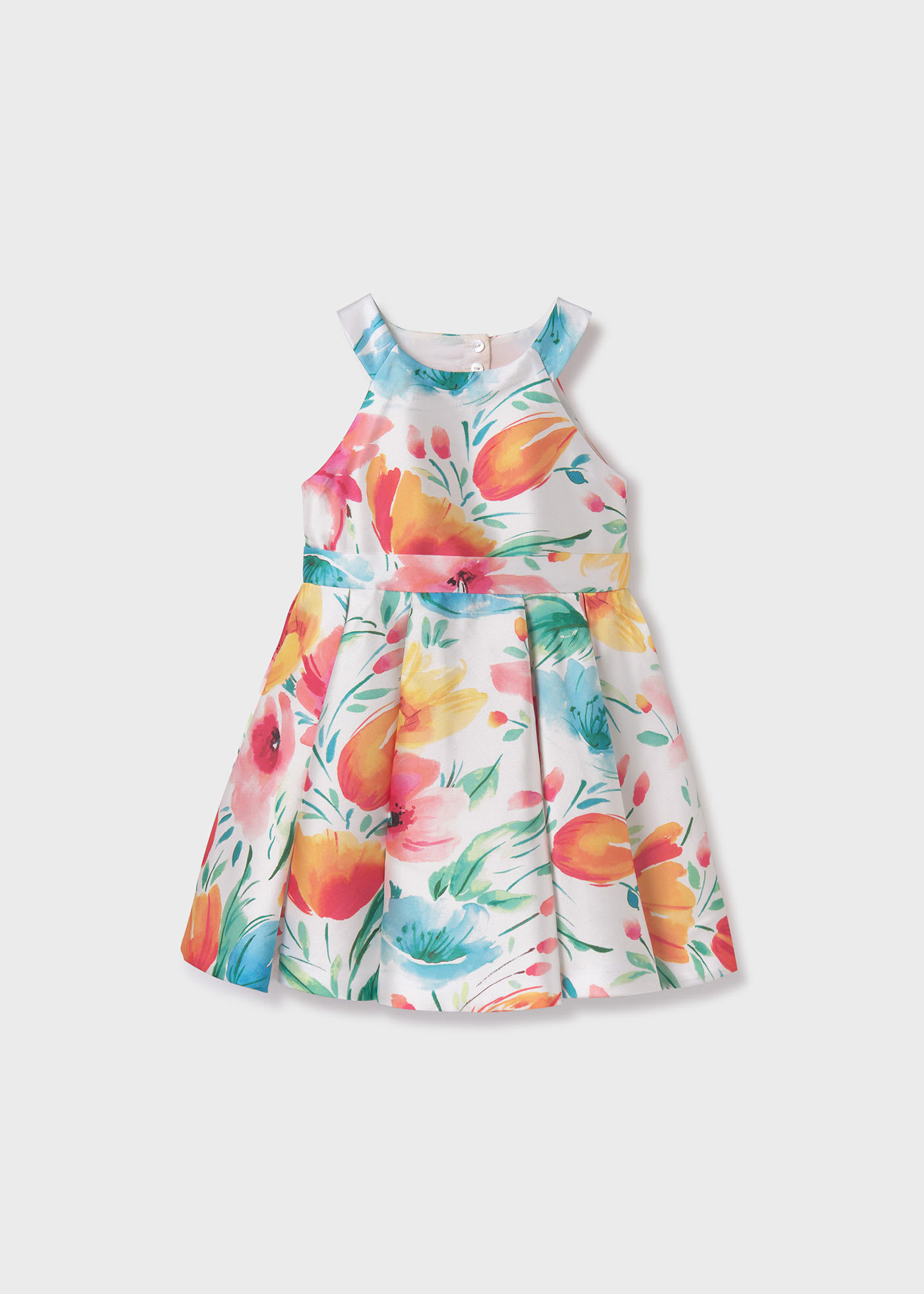 Girl printed mikado dress