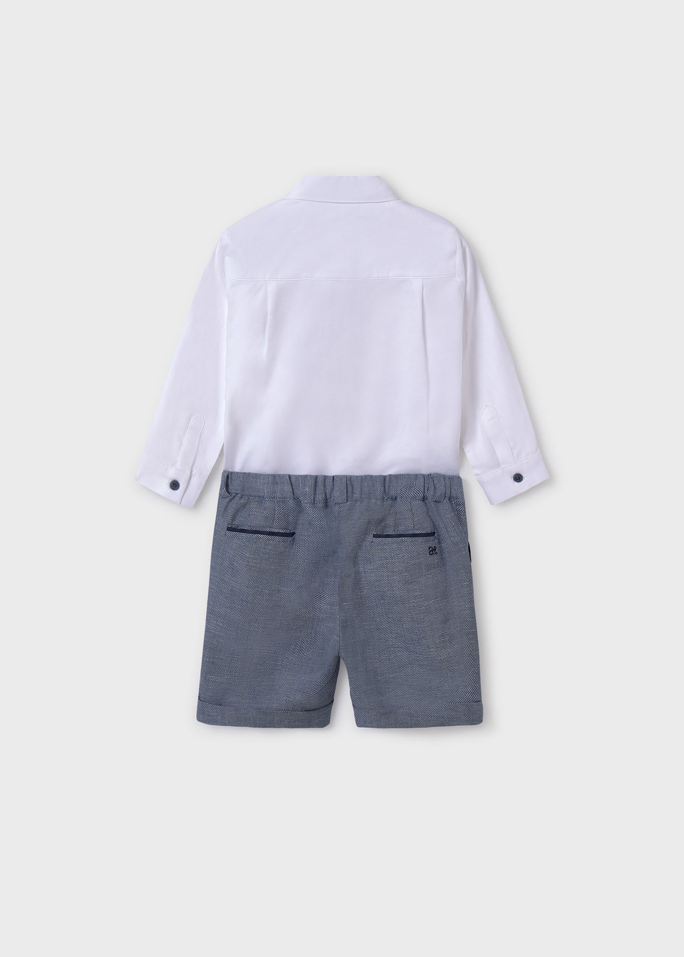 Baby set of shorts with shirt and bow tie
