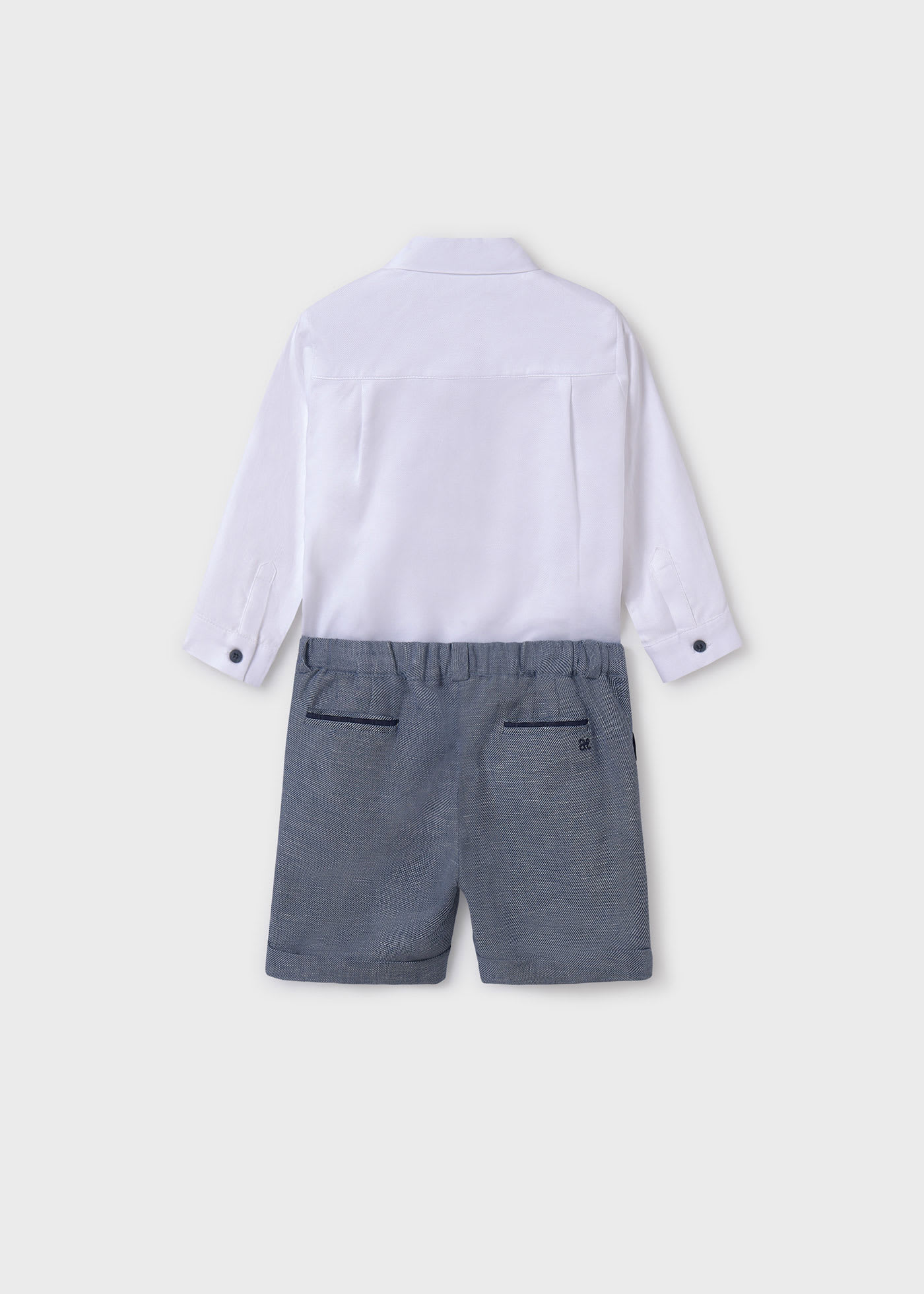 Baby Shirt with Bow tie and Shorts Set