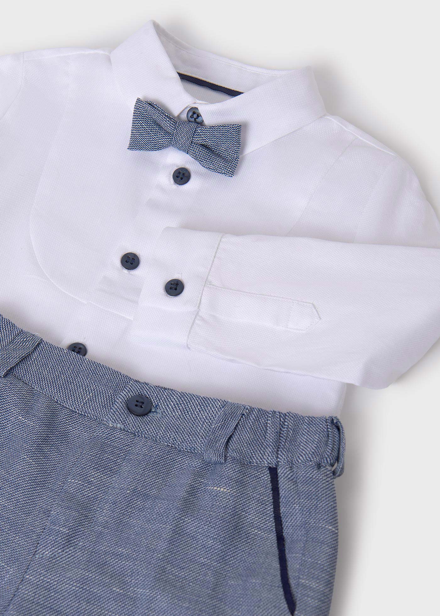 Baby Shirt with Bow tie and Shorts Set