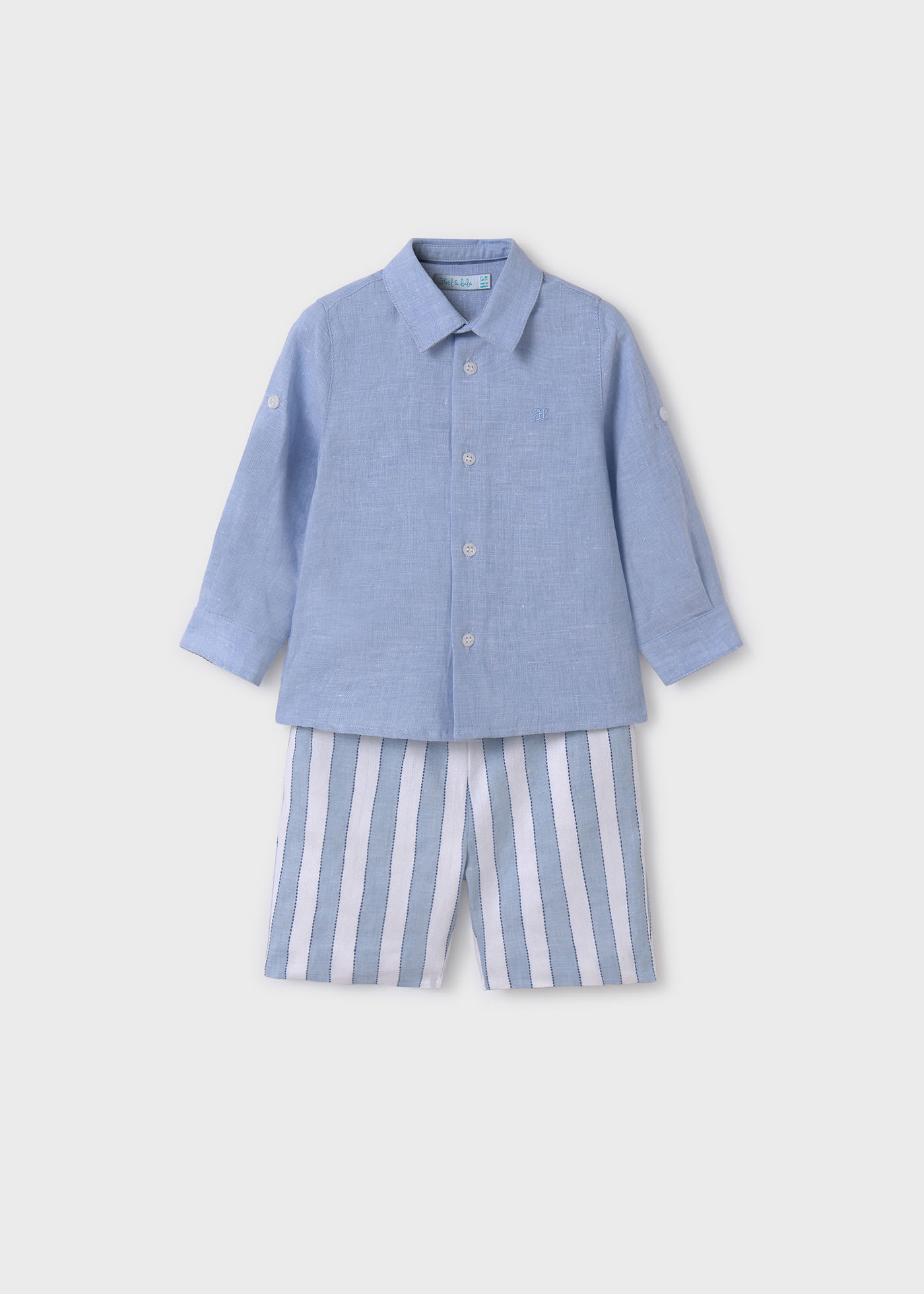 Baby Shirt and Striped Shorts Set