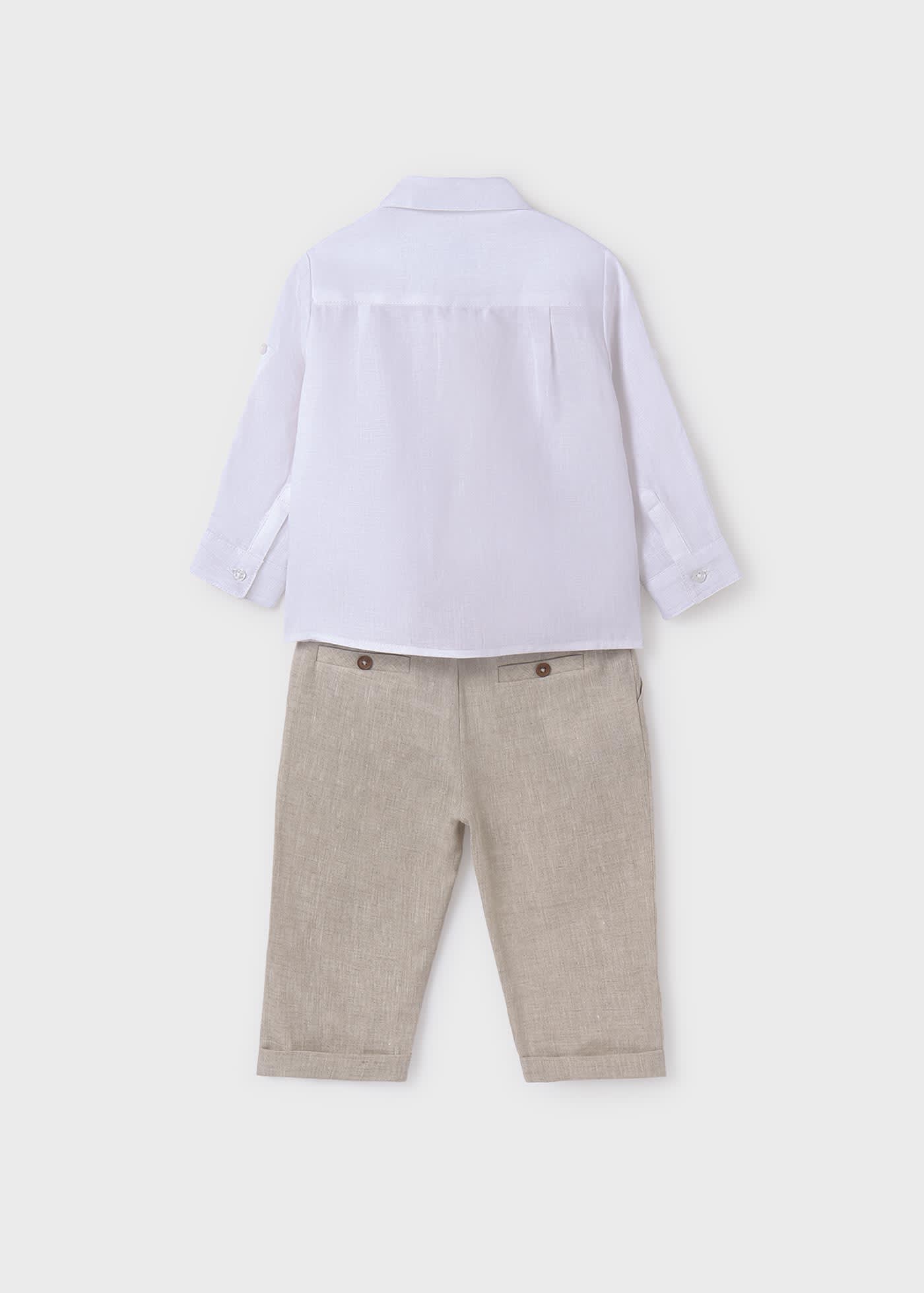 Completo pantalone lungo camicia neonato