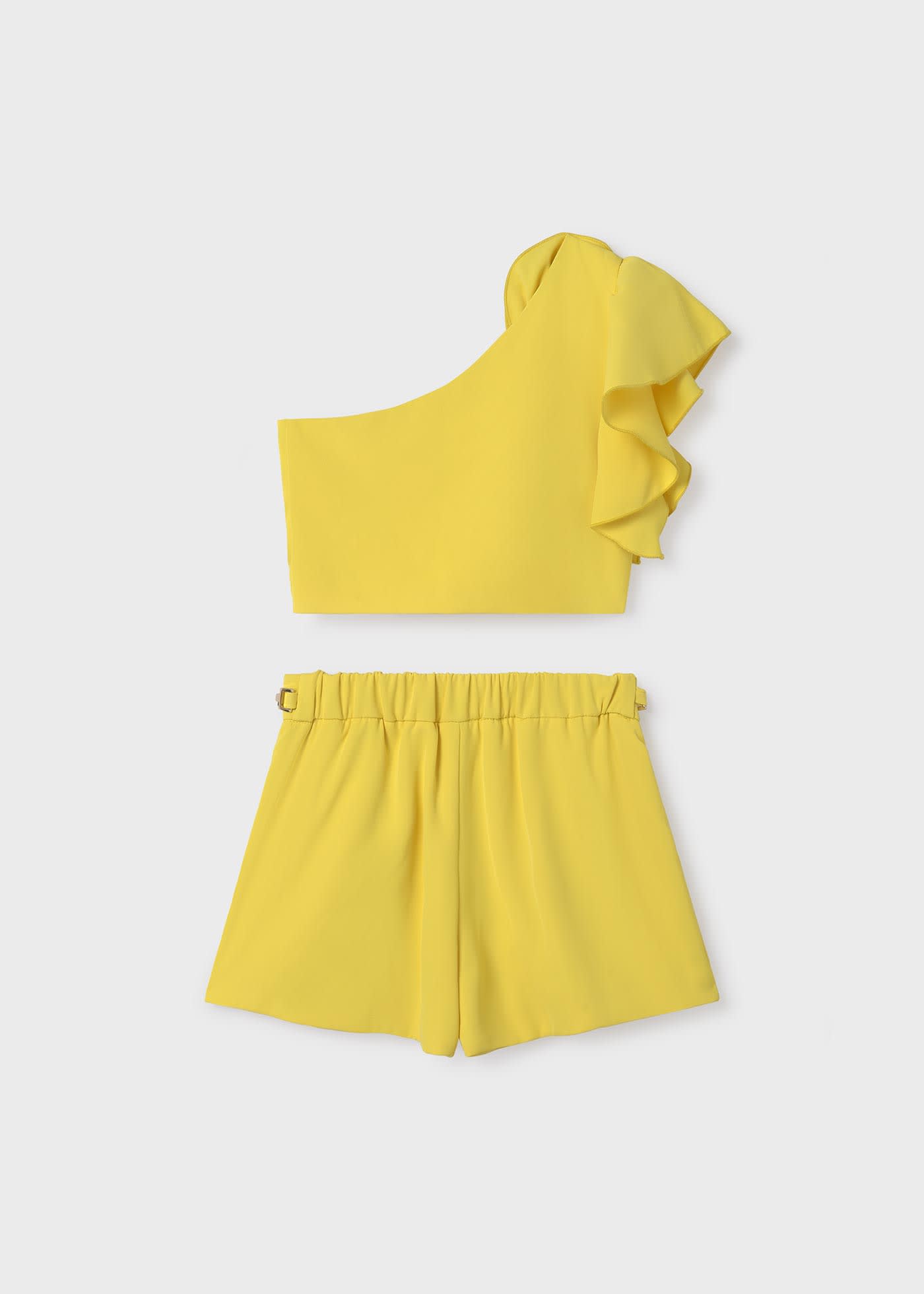 Ensemble bermuda en crêpe fluide pour fille