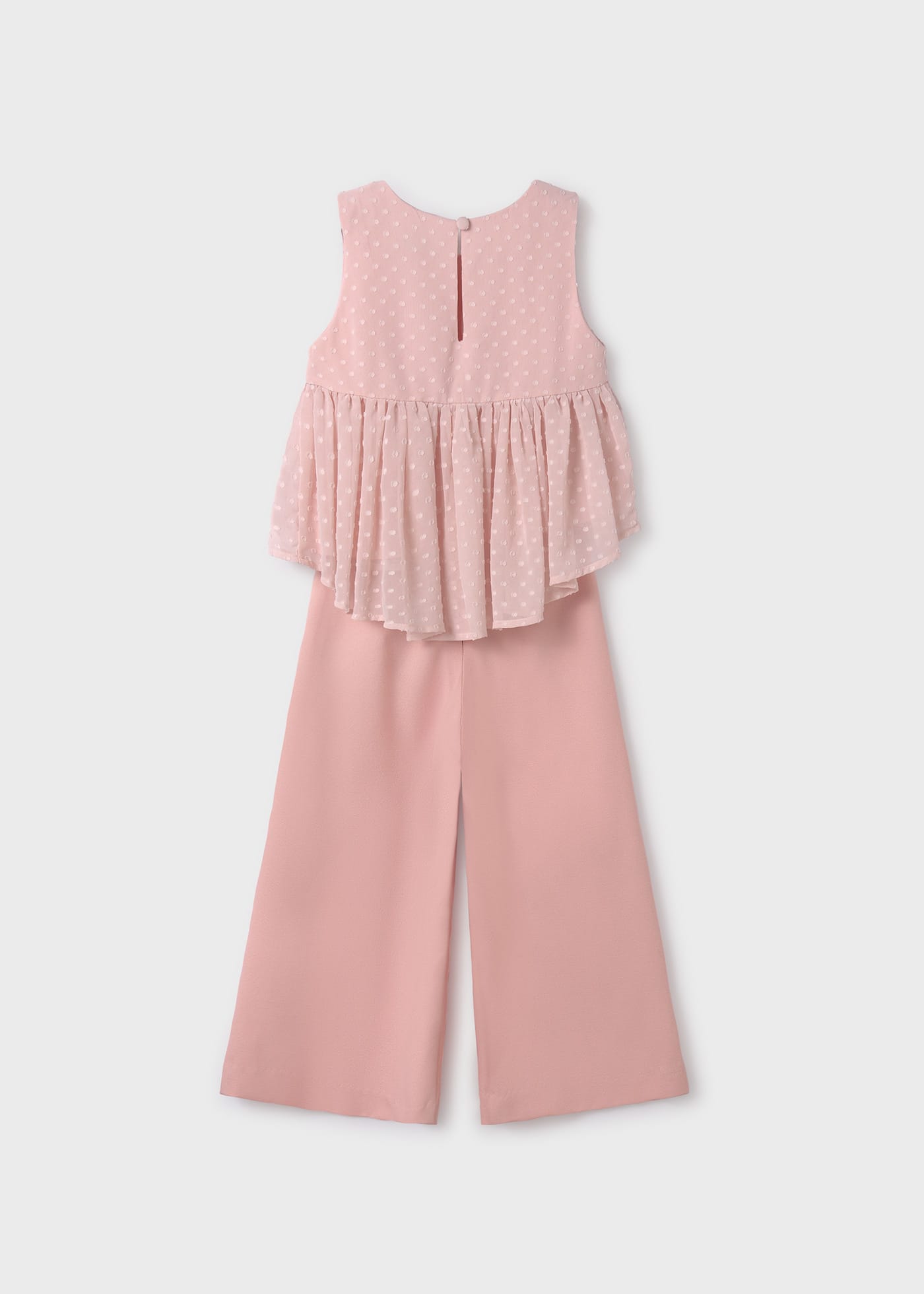 Girl Top and Flowy Crepe Trousers Set