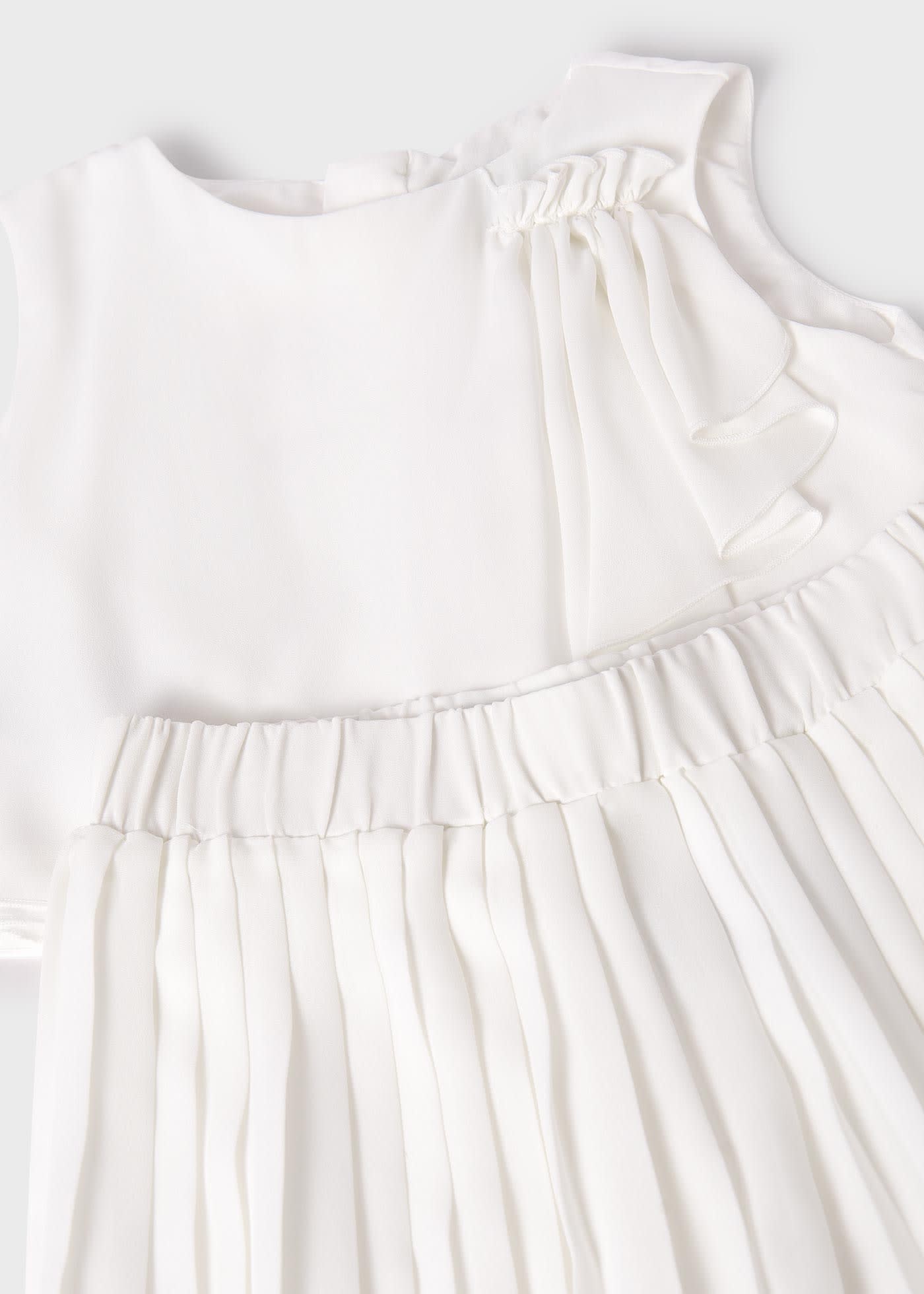 Completo pantalone crêpe plissettato bambina