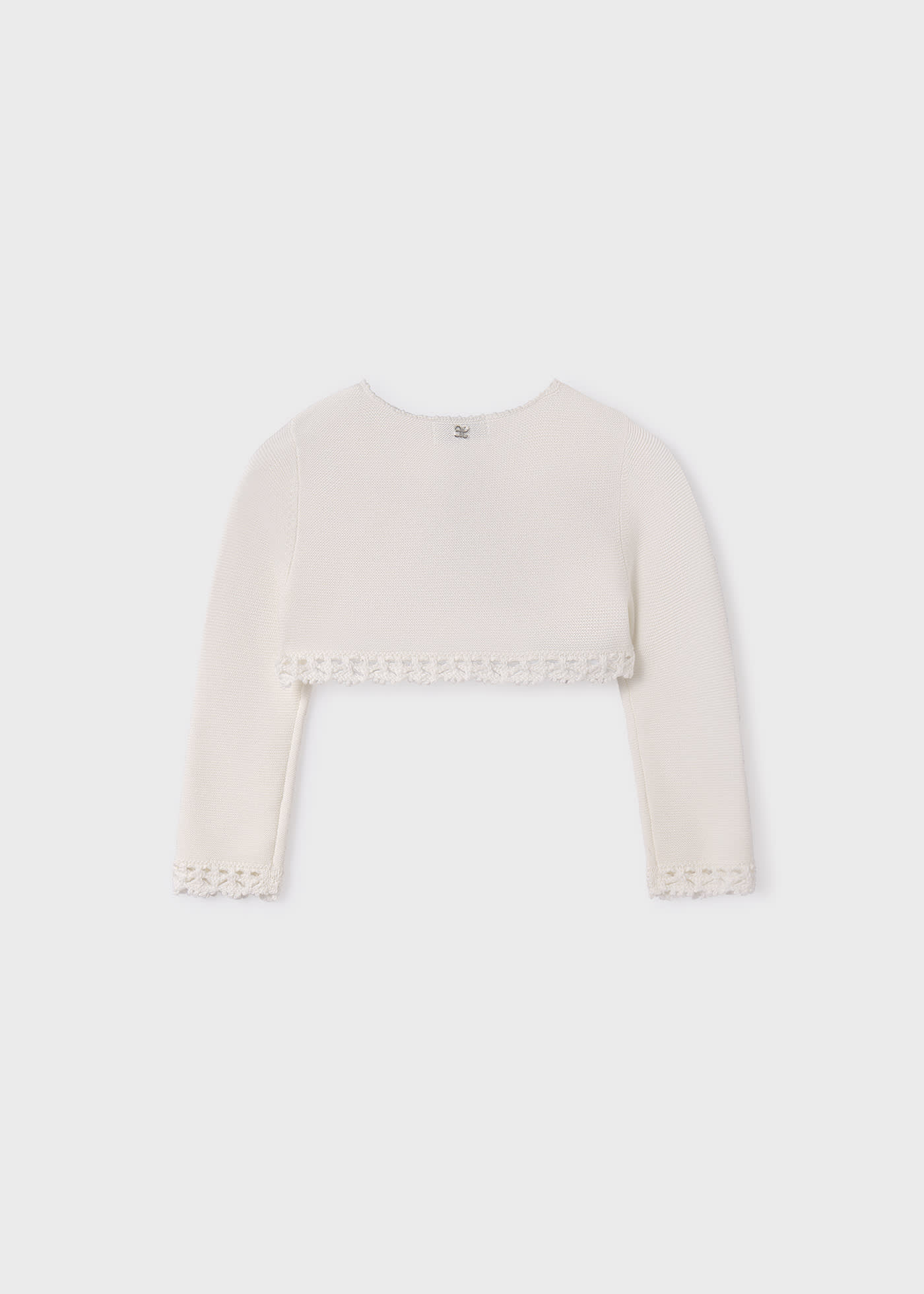 Baby cropped knit cardigan