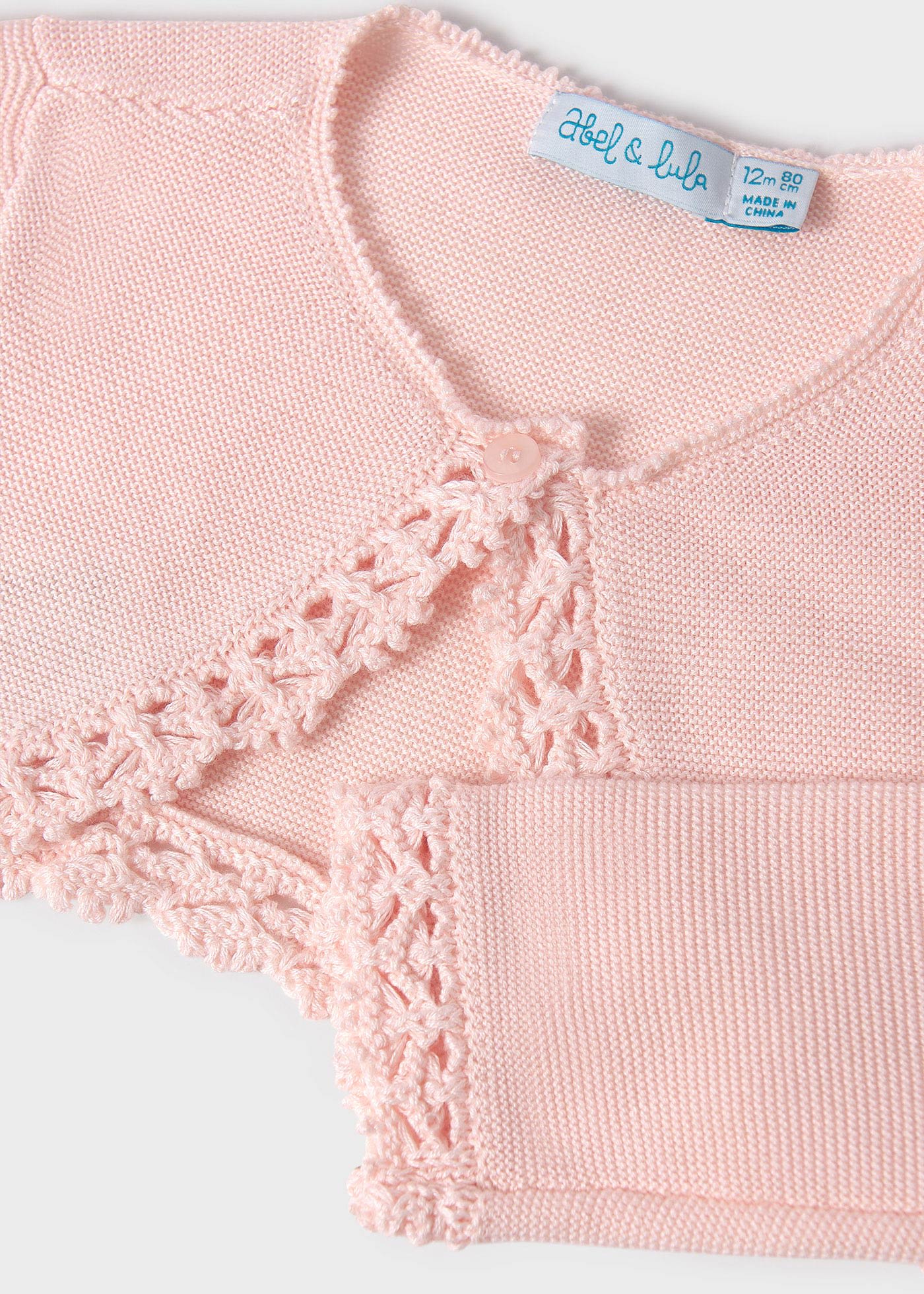 Baby cropped knit cardigan