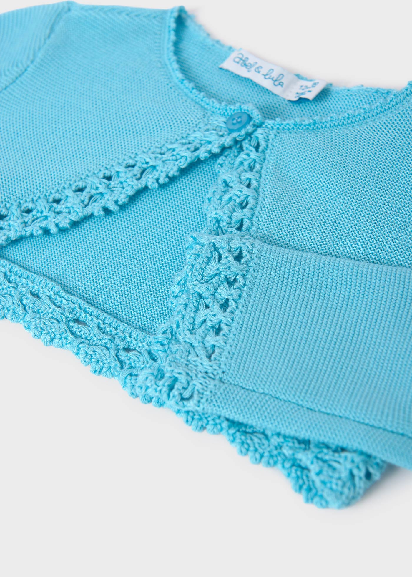 Baby cropped knit cardigan