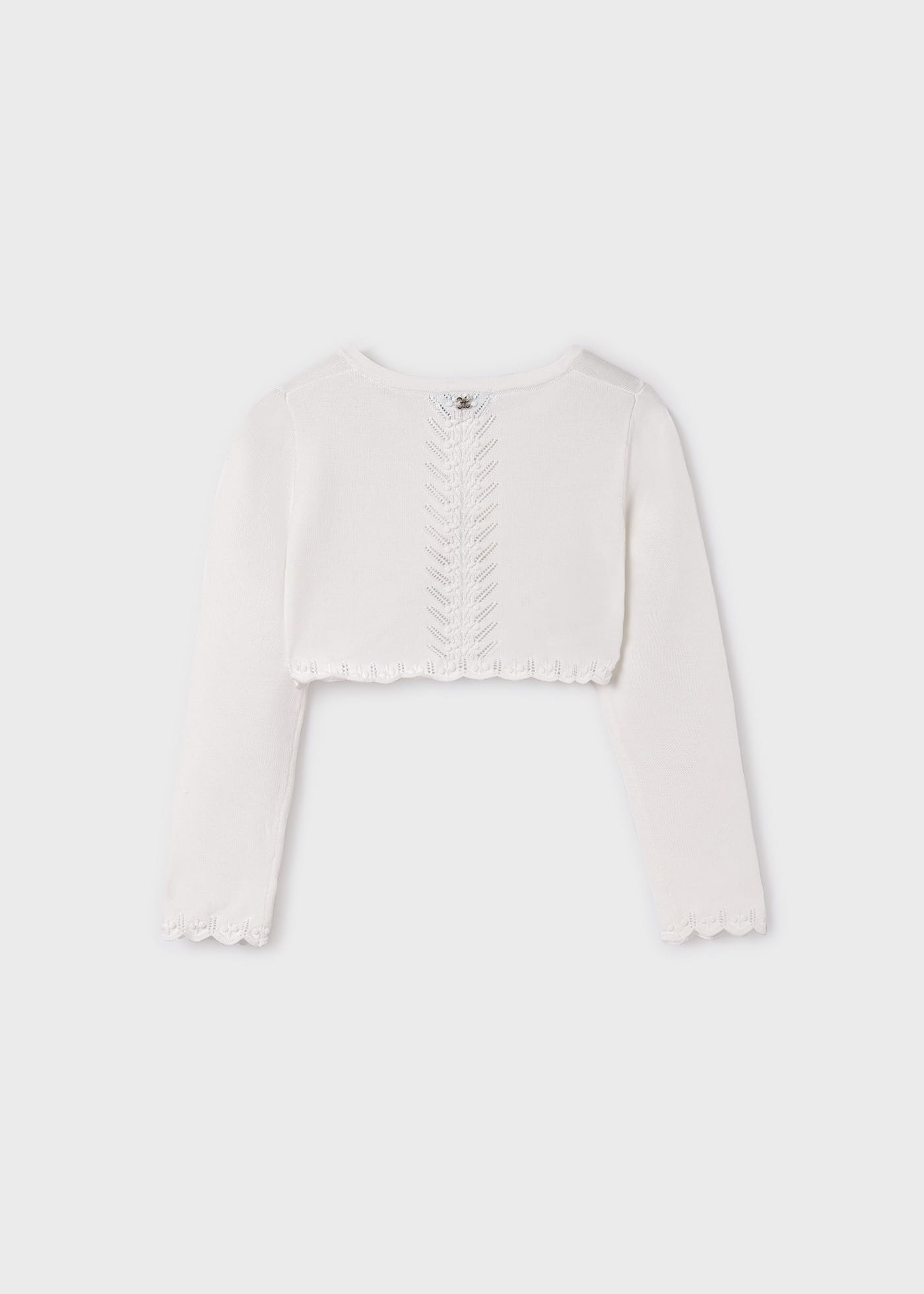 Girl cropped knit cardigan