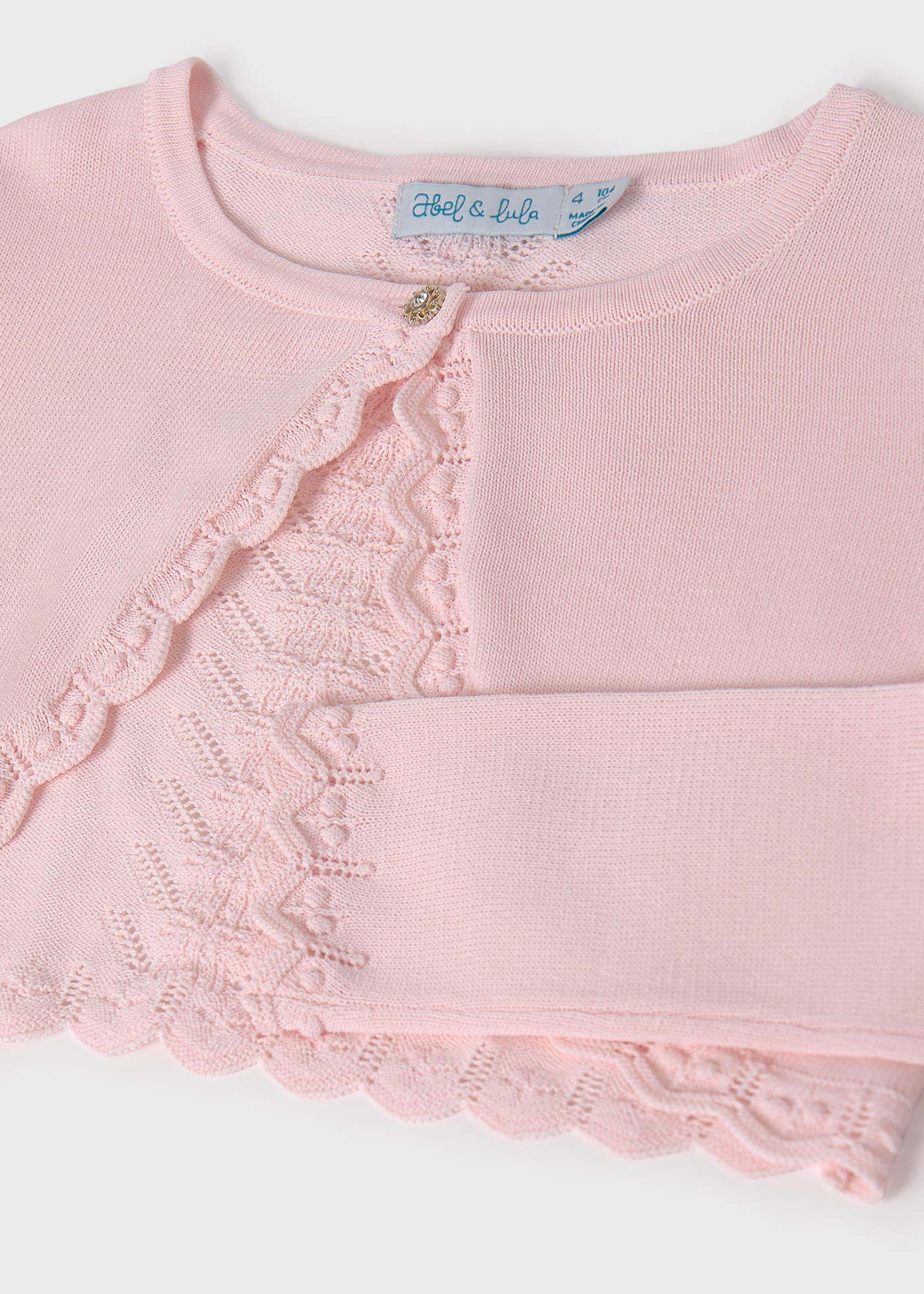 Rebeca tricot tipo bolero niña