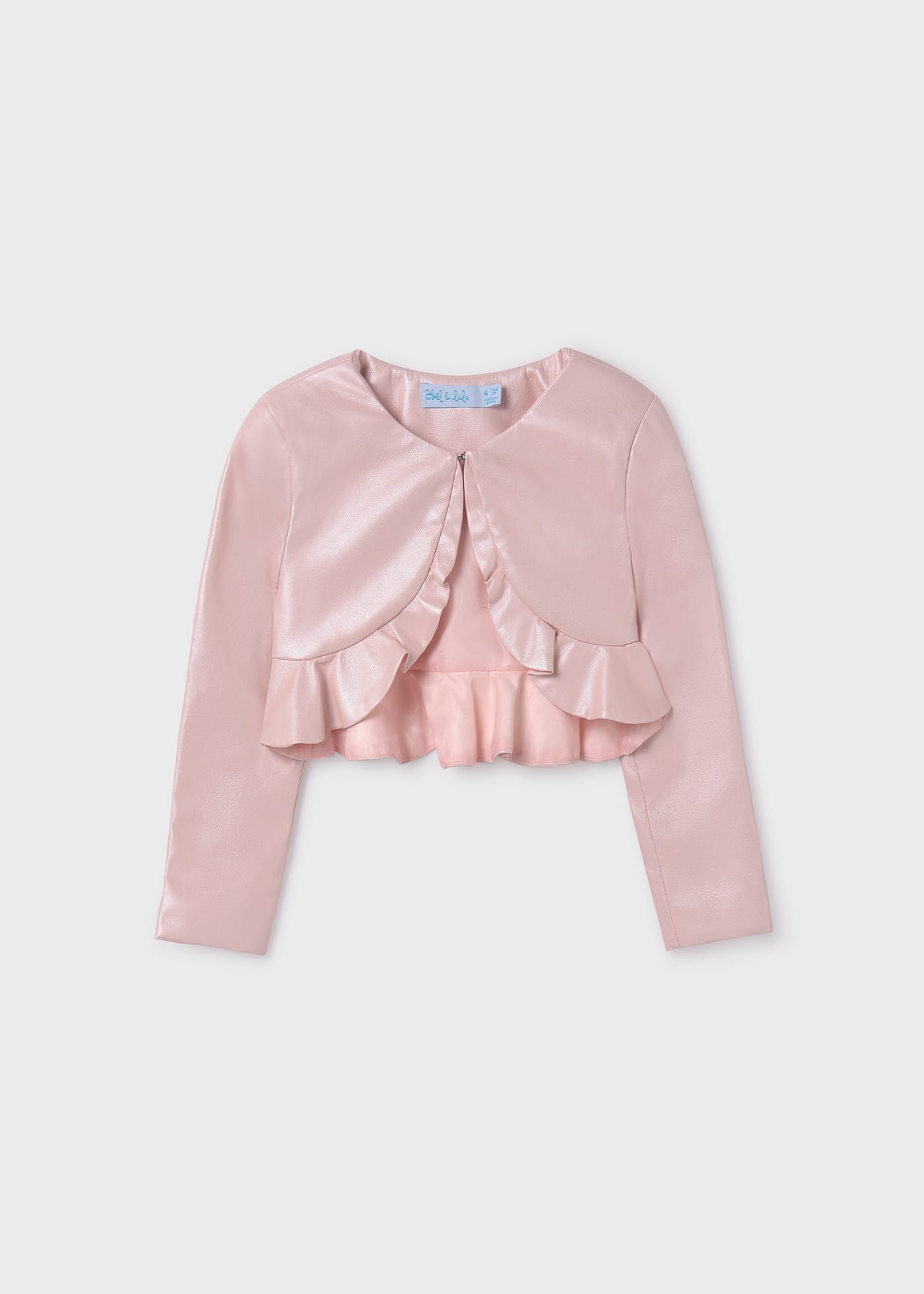 Girl Pearl Ruffle Cardigan