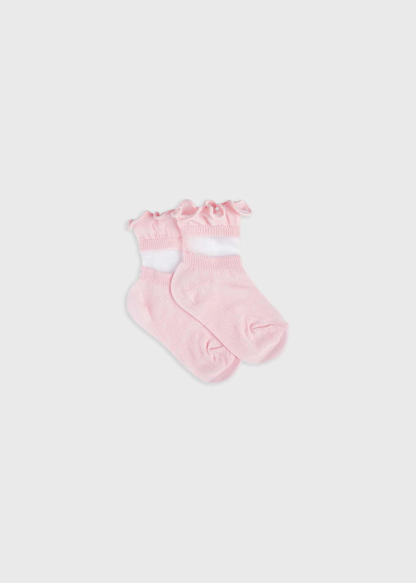 Story Loris - Girls White & Purple Ruffle Socks
