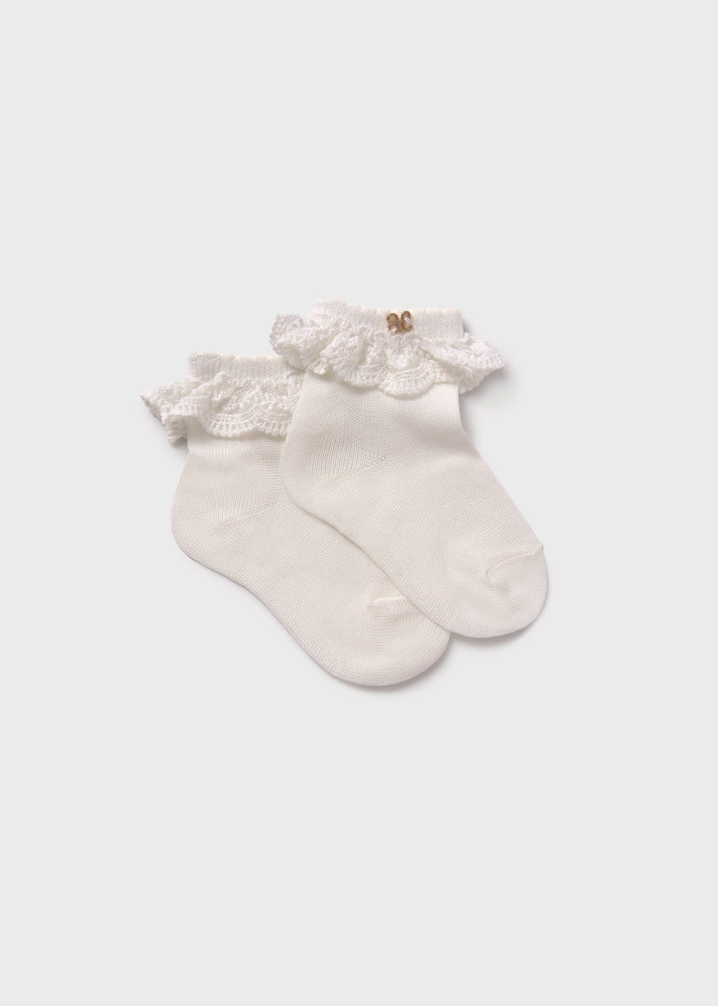 Baby embroidered tulle socks