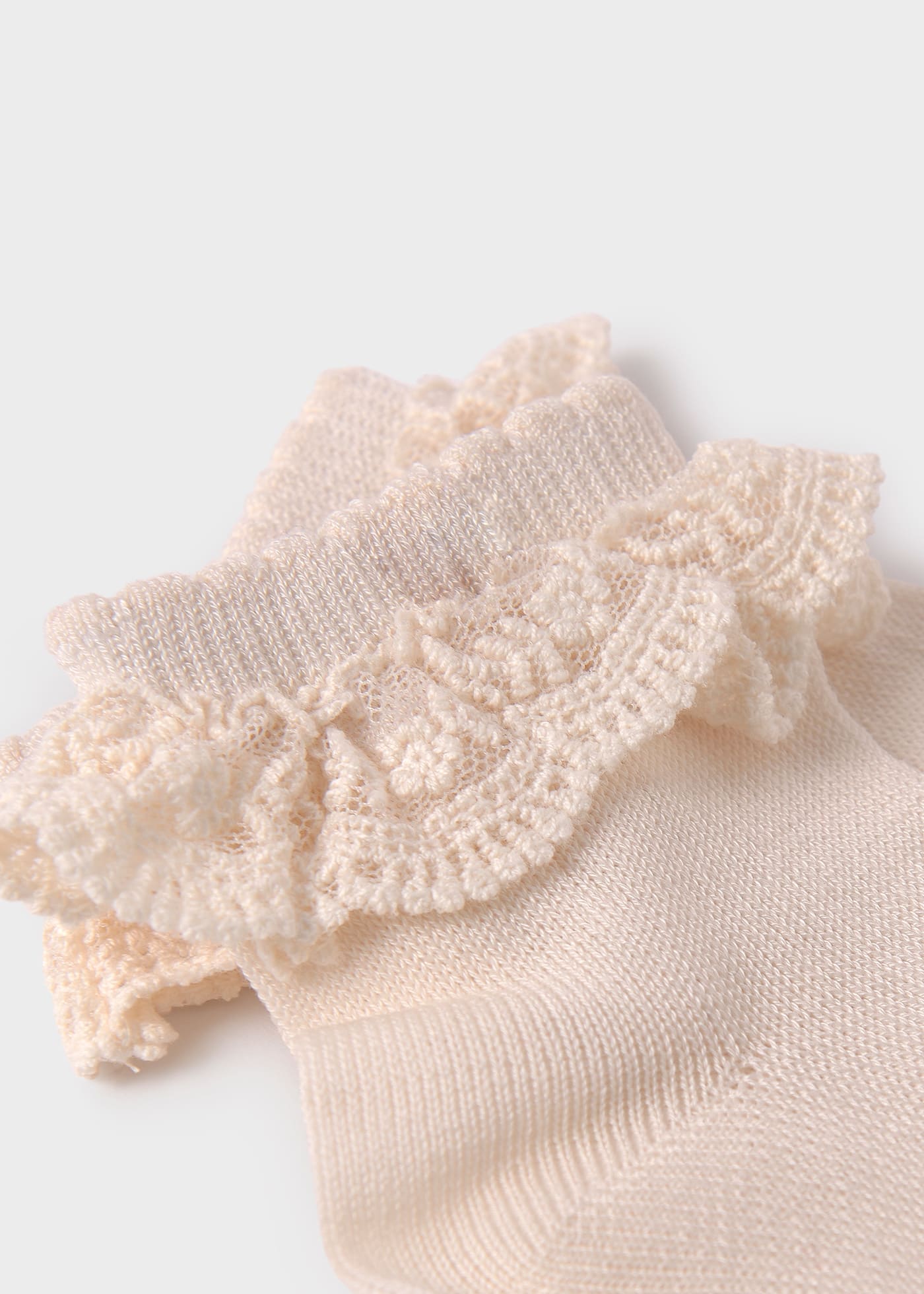 Baby embroidered tulle socks
