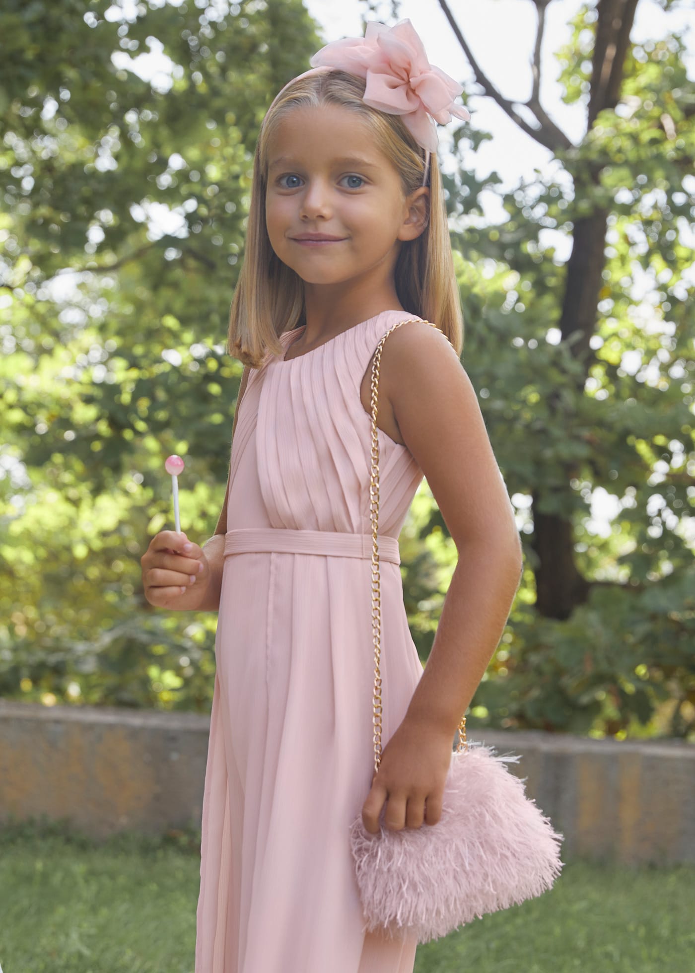 Bolso plumas niña
